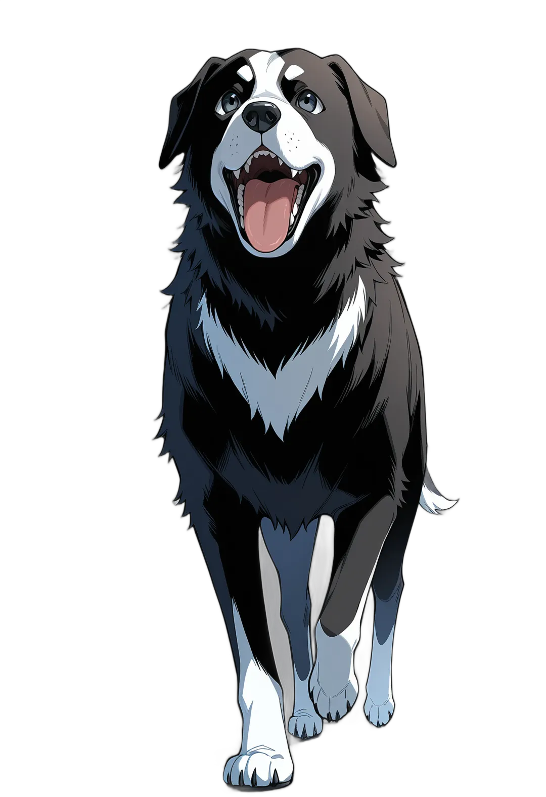 アニメイラスト-動物-犬-AI立ち絵素材