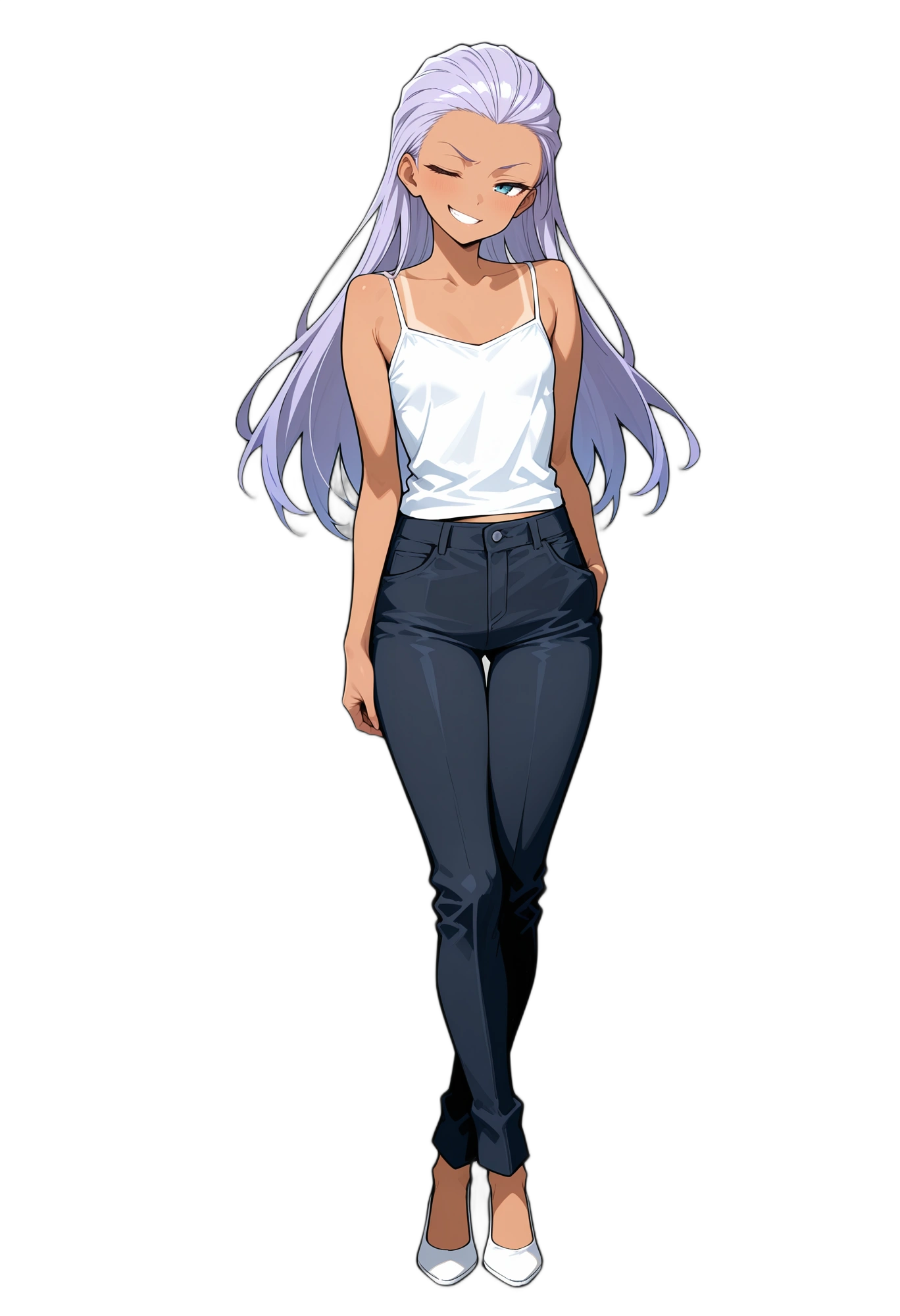 anime-bareshoulders-purplehair-whitefootwear-woman