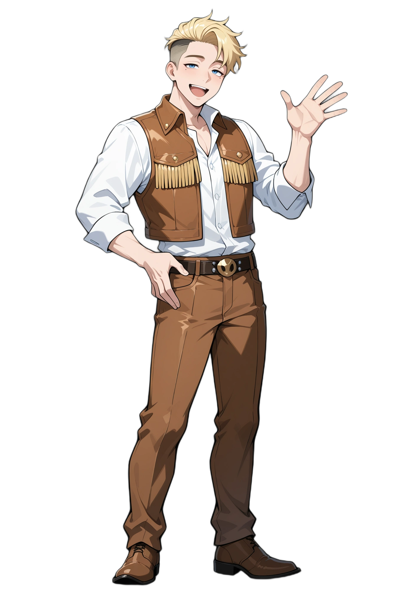 anime-belt-shorthair-collaredshirt-man