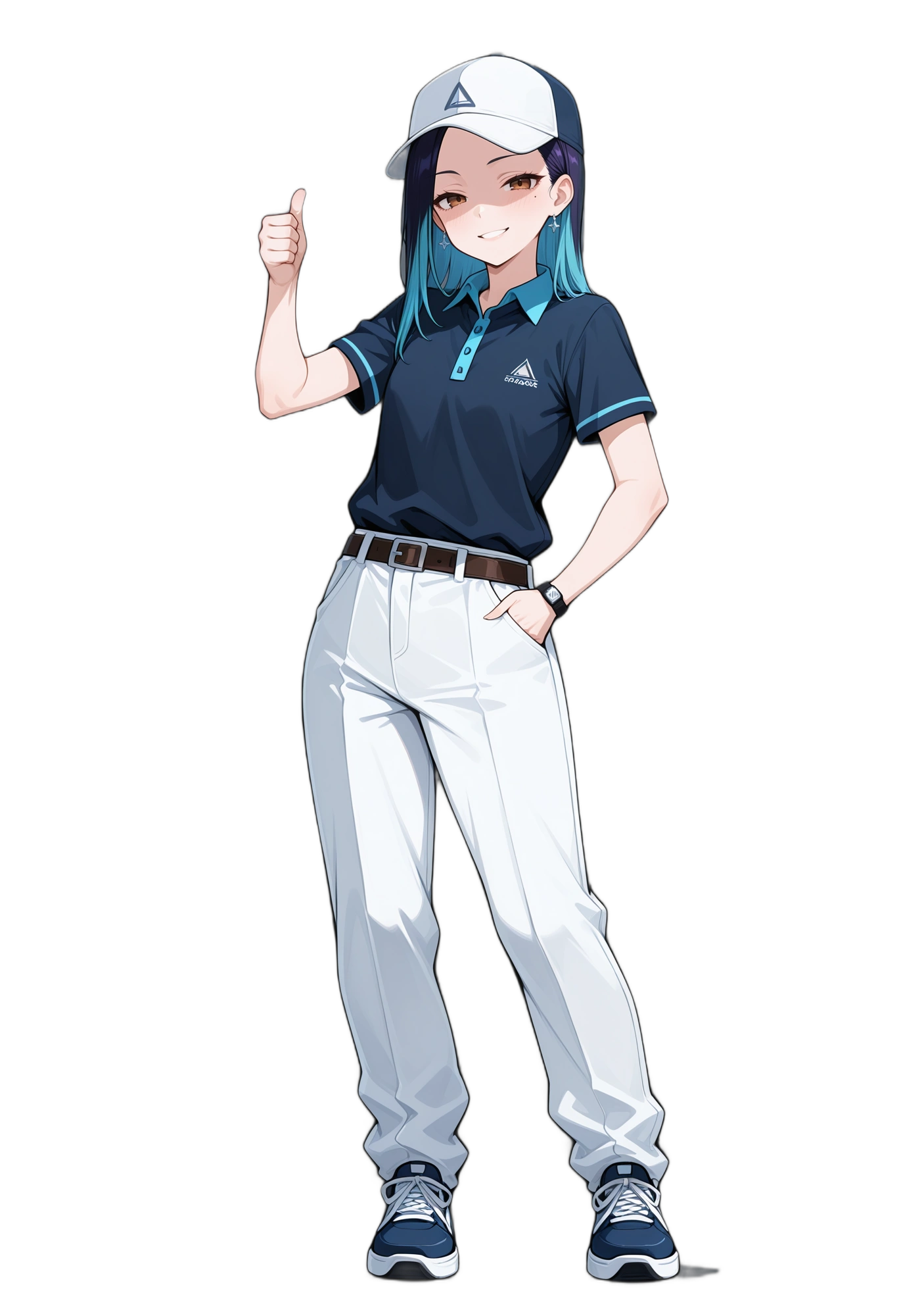 anime-belt-collaredshirt-smile-woman