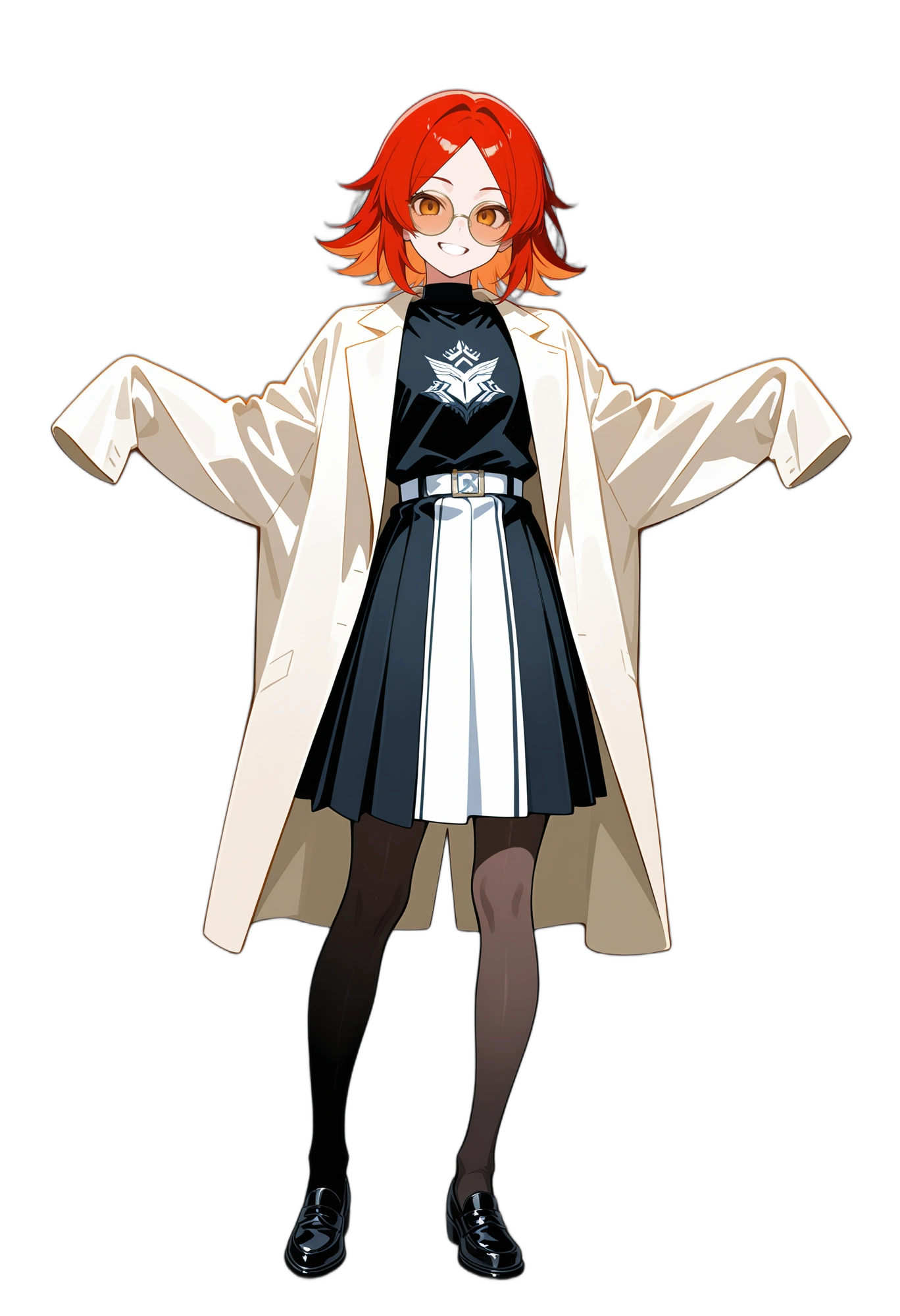 anime-blackfootwear-belt-orangeeyes-woman
