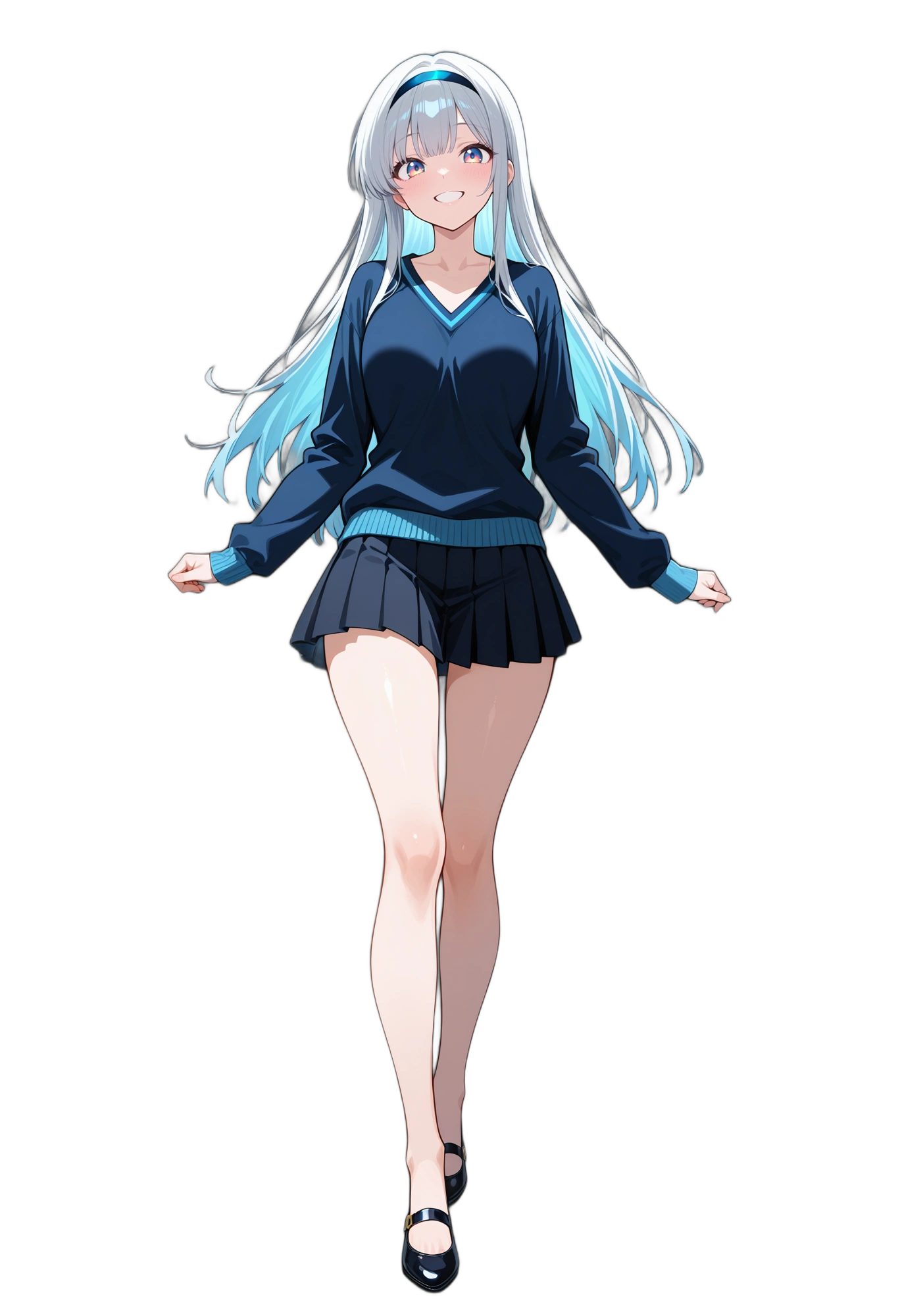 anime-blackfootwear-longsleeves-hairband-woman