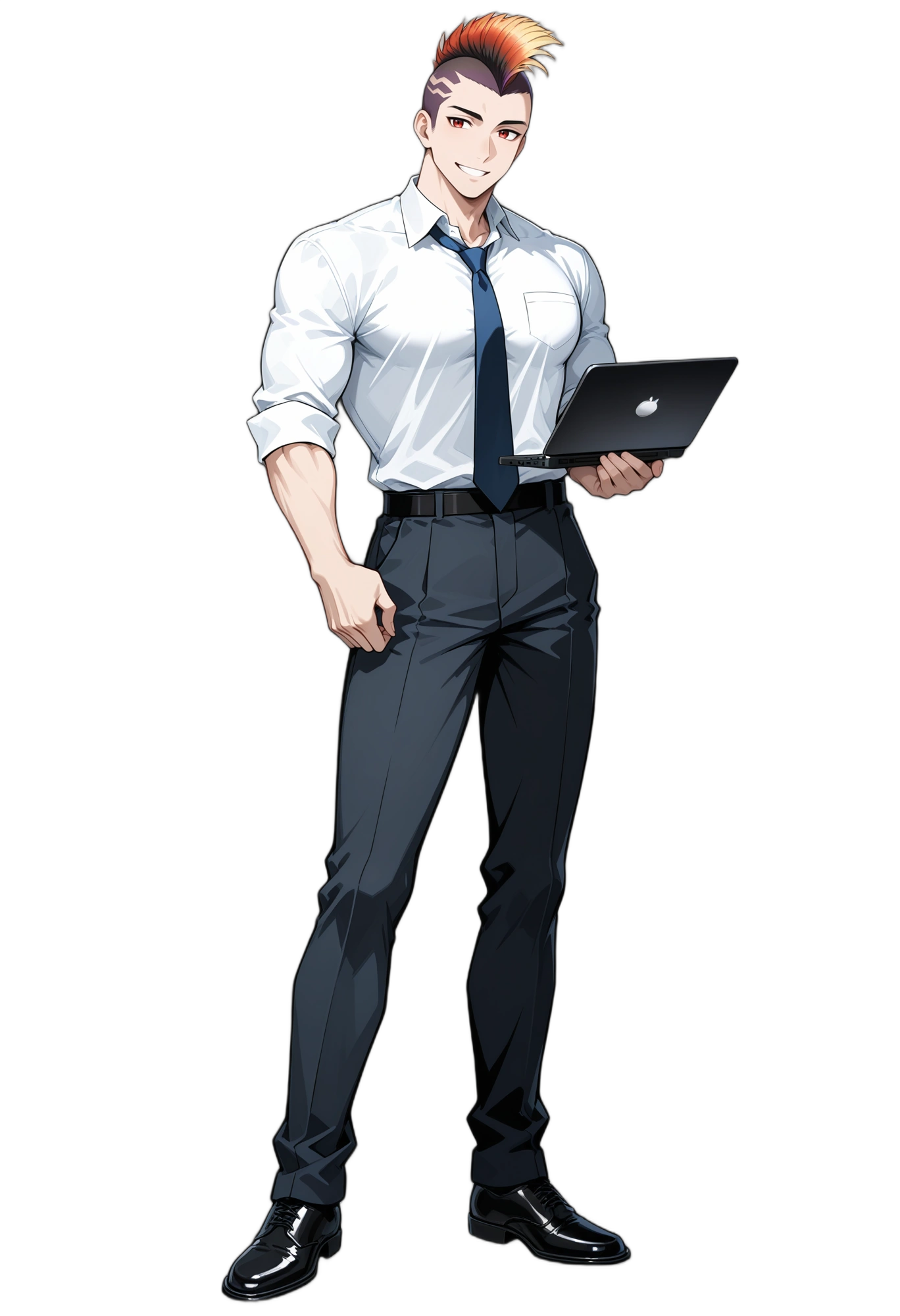 anime-blackhair-smile-necktie-man