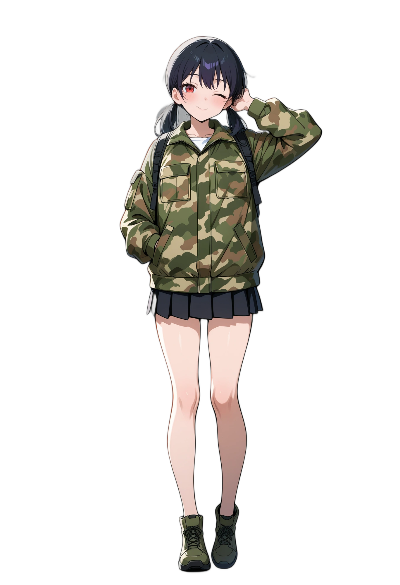 anime-blackhair-oneeyeclosed-shirt-woman