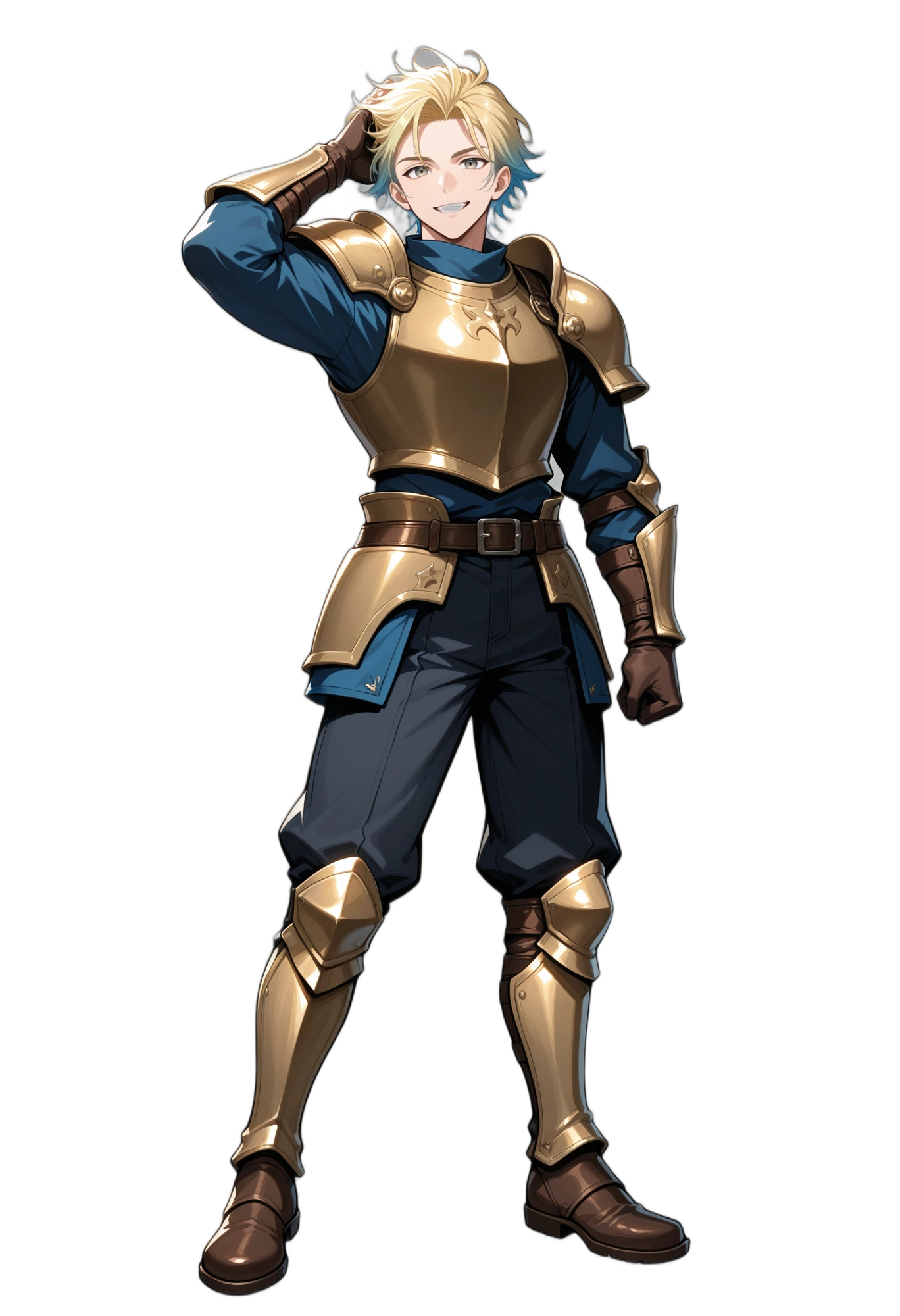 anime-blackpants-multicoloredhair-bluehair-man