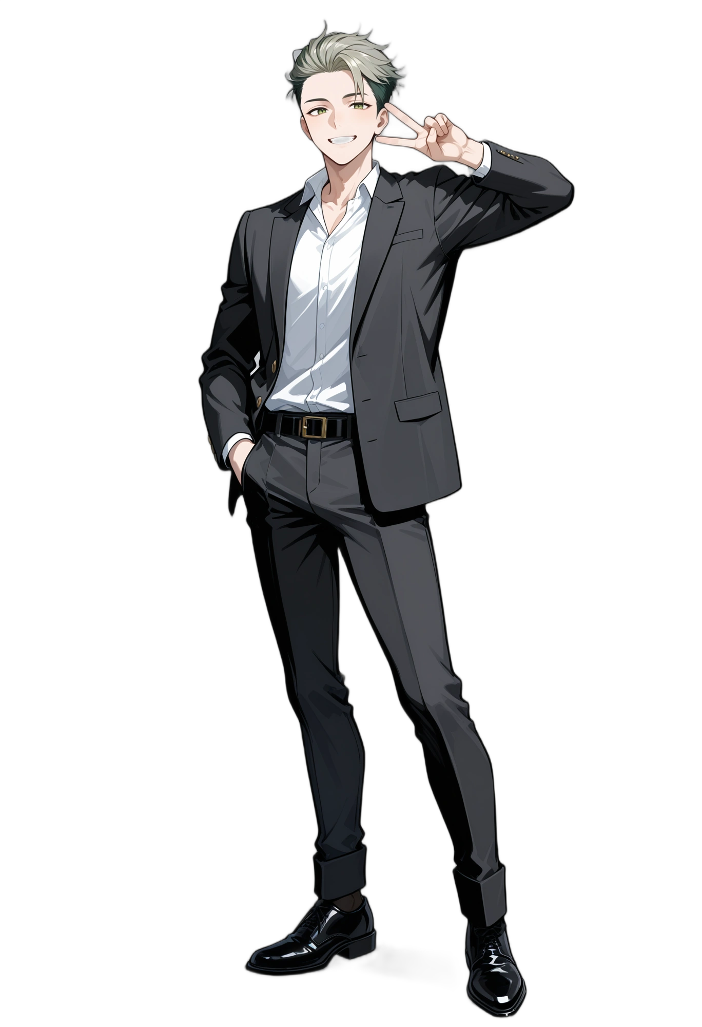 anime-blackpants-longsleeves-shirt-man