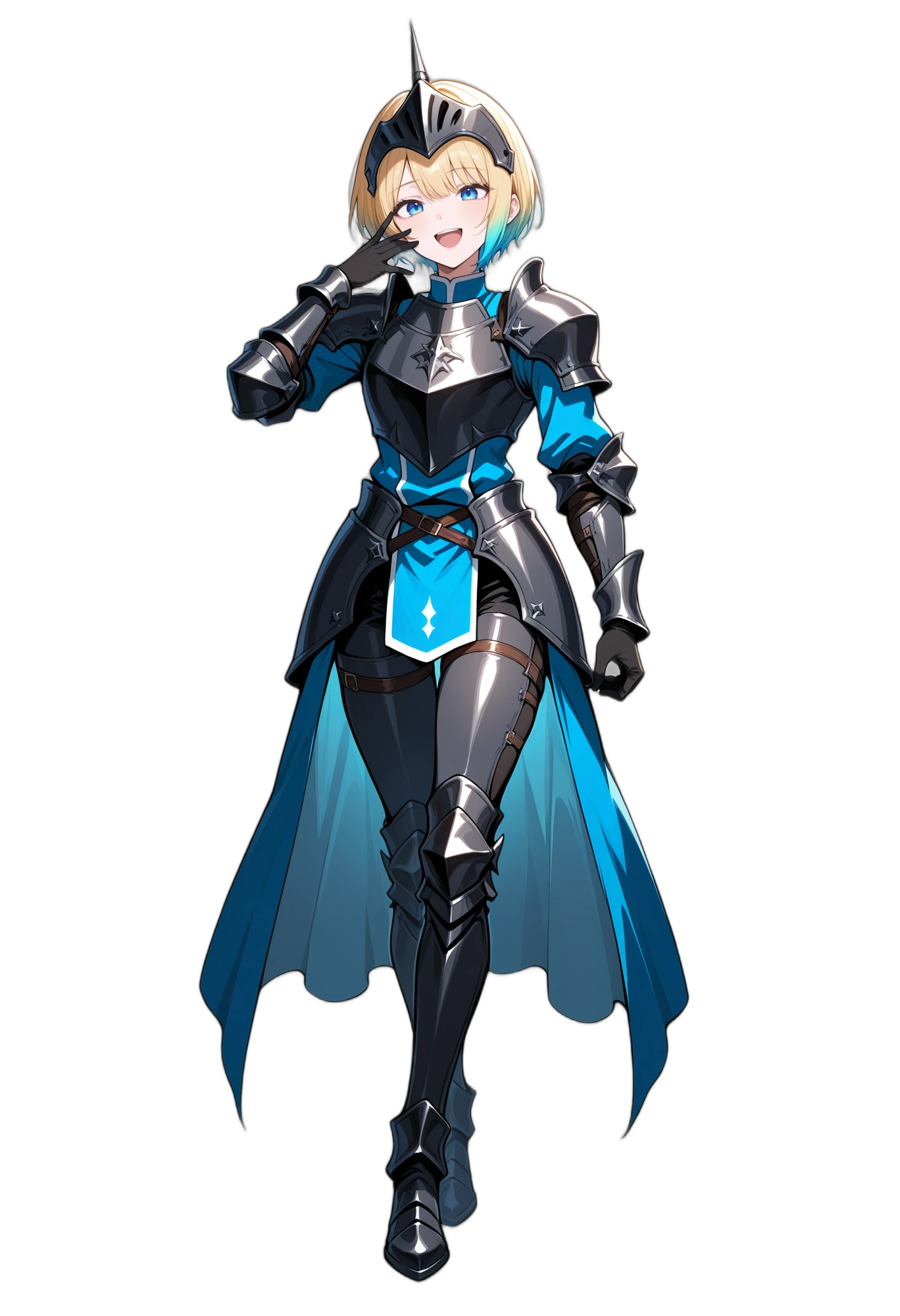 anime-blondehair-:d-multicoloredhair-woman