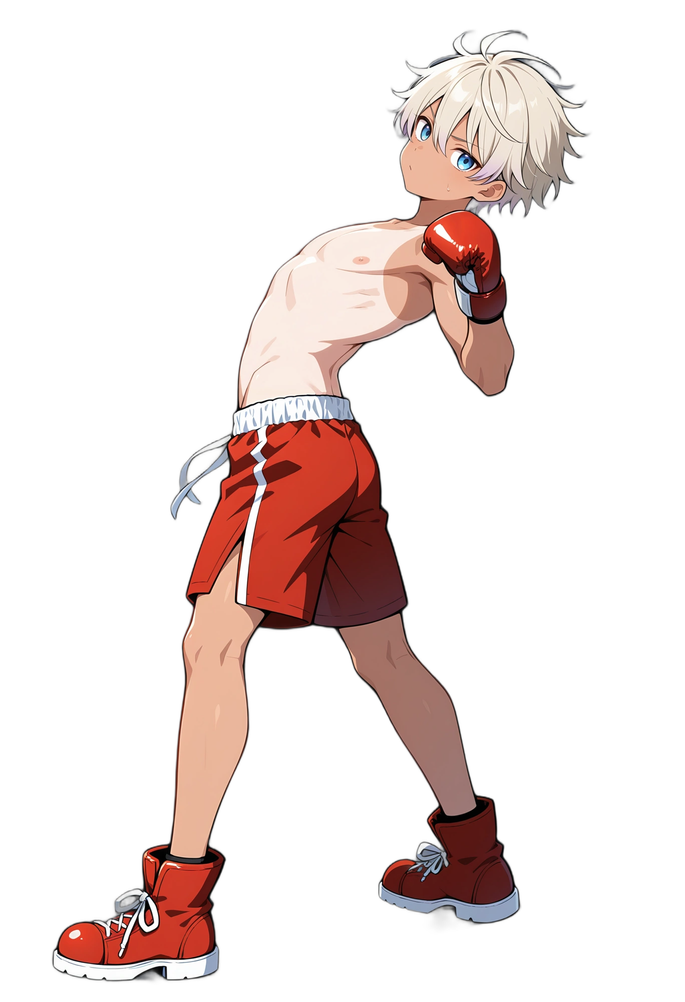 anime-blueeyes-boxinggloves-whitehair-man
