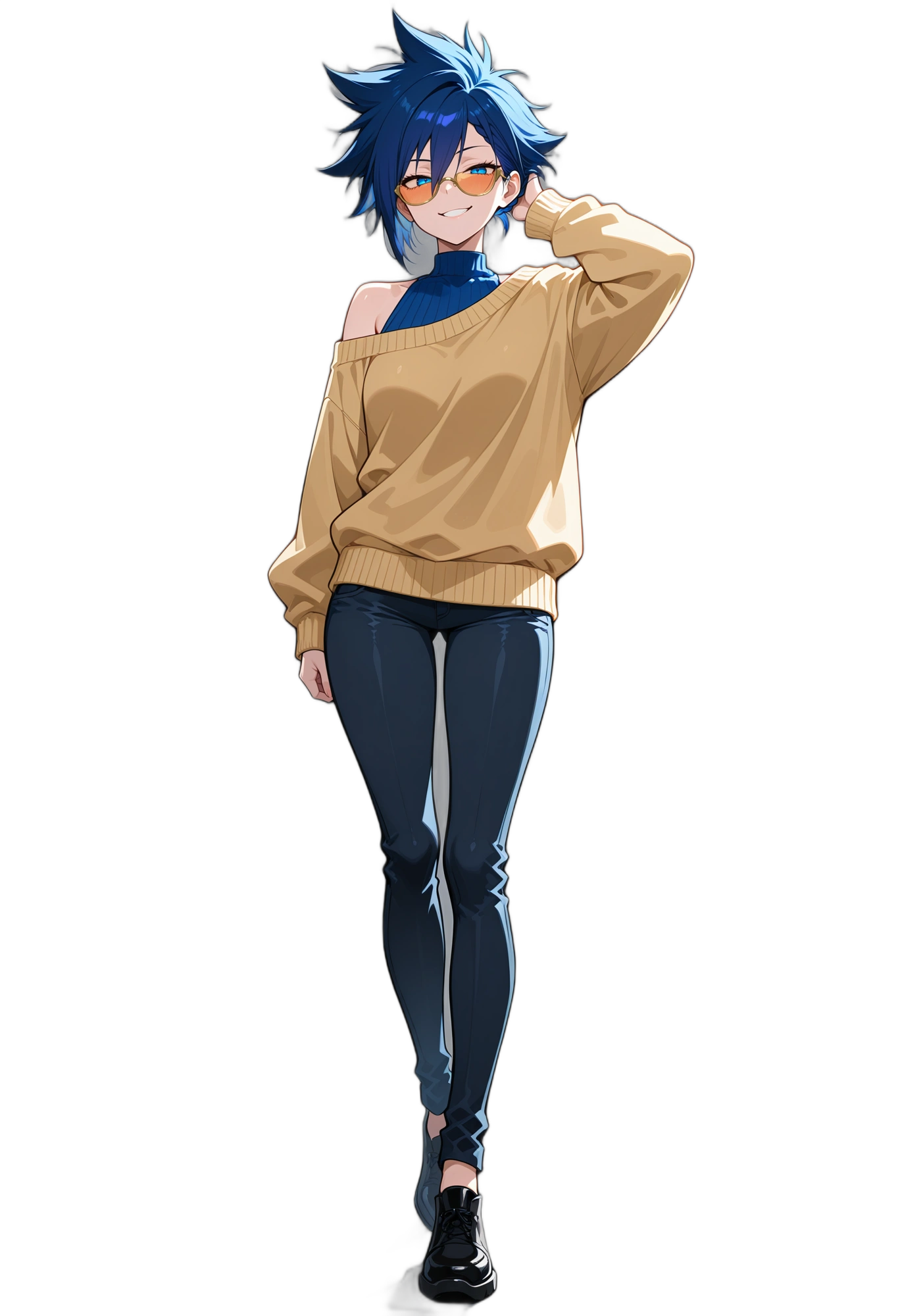 anime-bluehair-sunglasses-turtleneck-woman