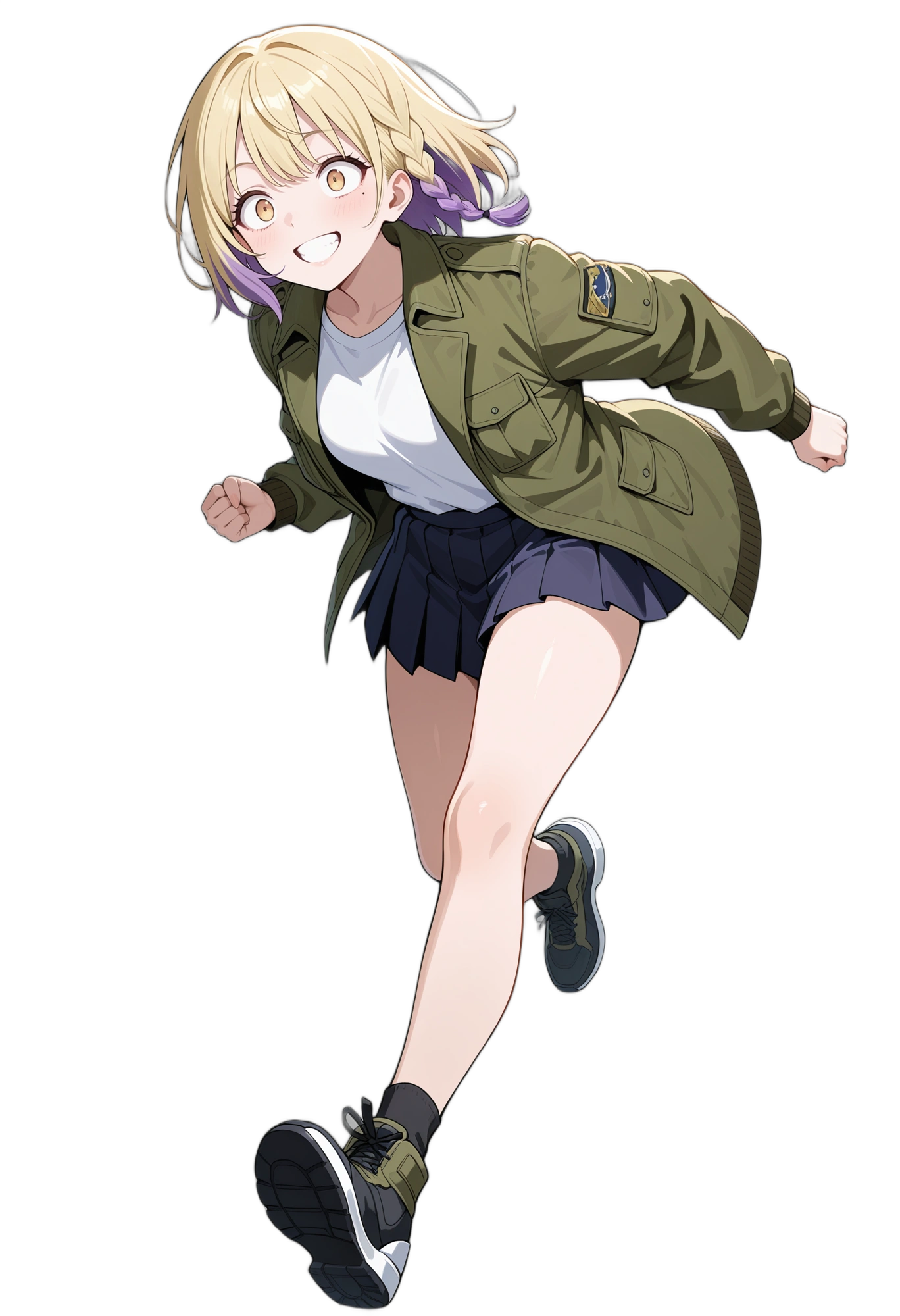 anime-braid-whiteshirt-skirt-woman
