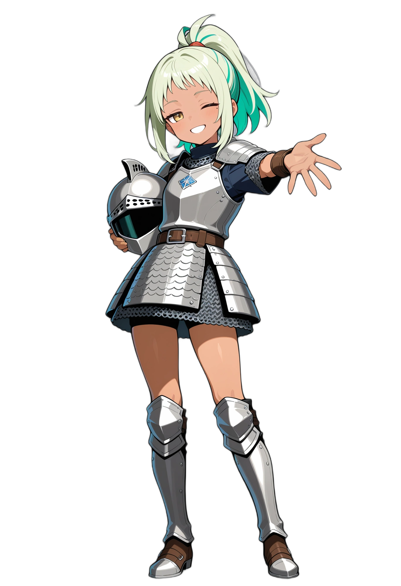 anime-breastplate-greenhair-ponytail-woman