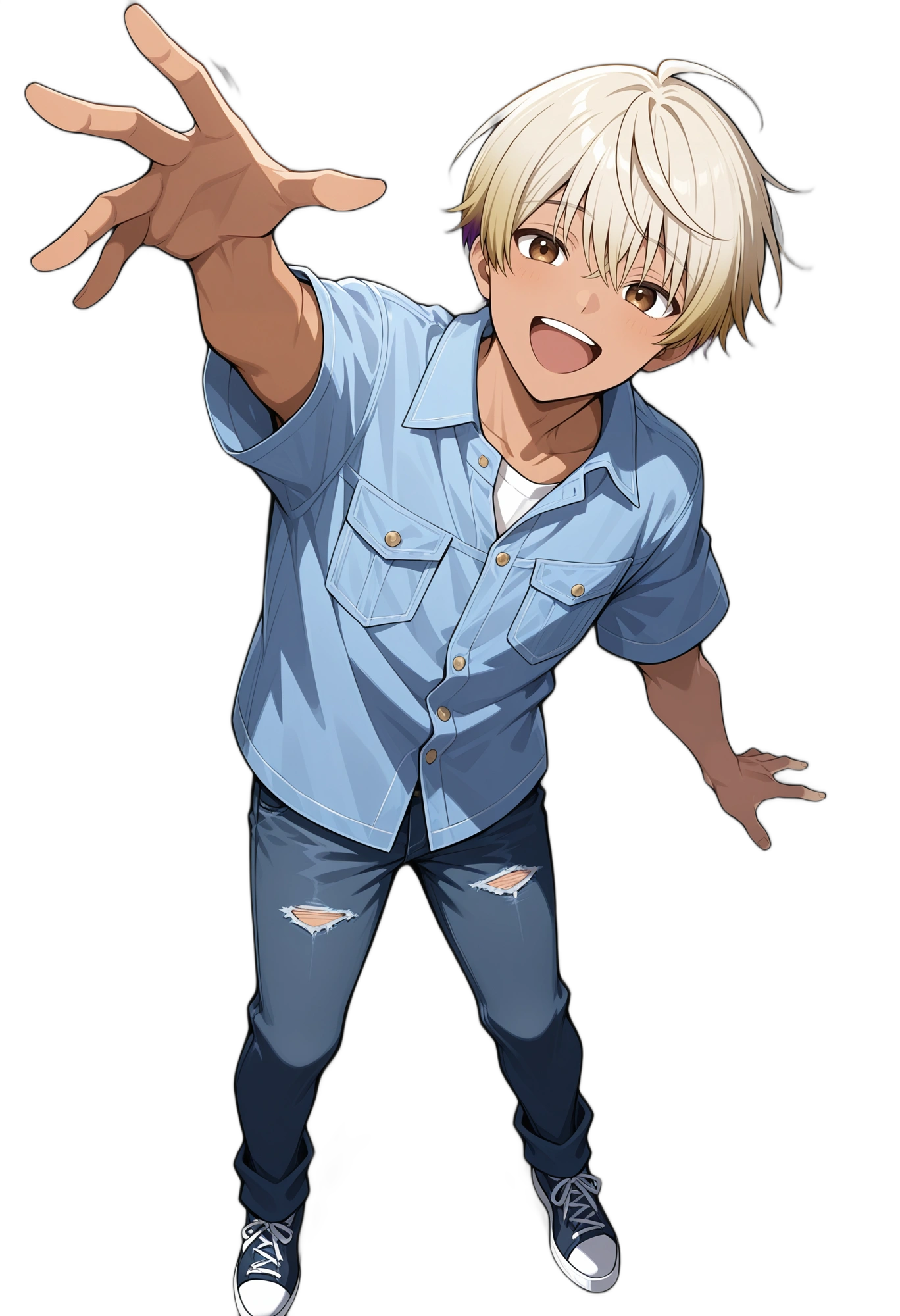 anime-browneyes-darkskin-blondehair-man