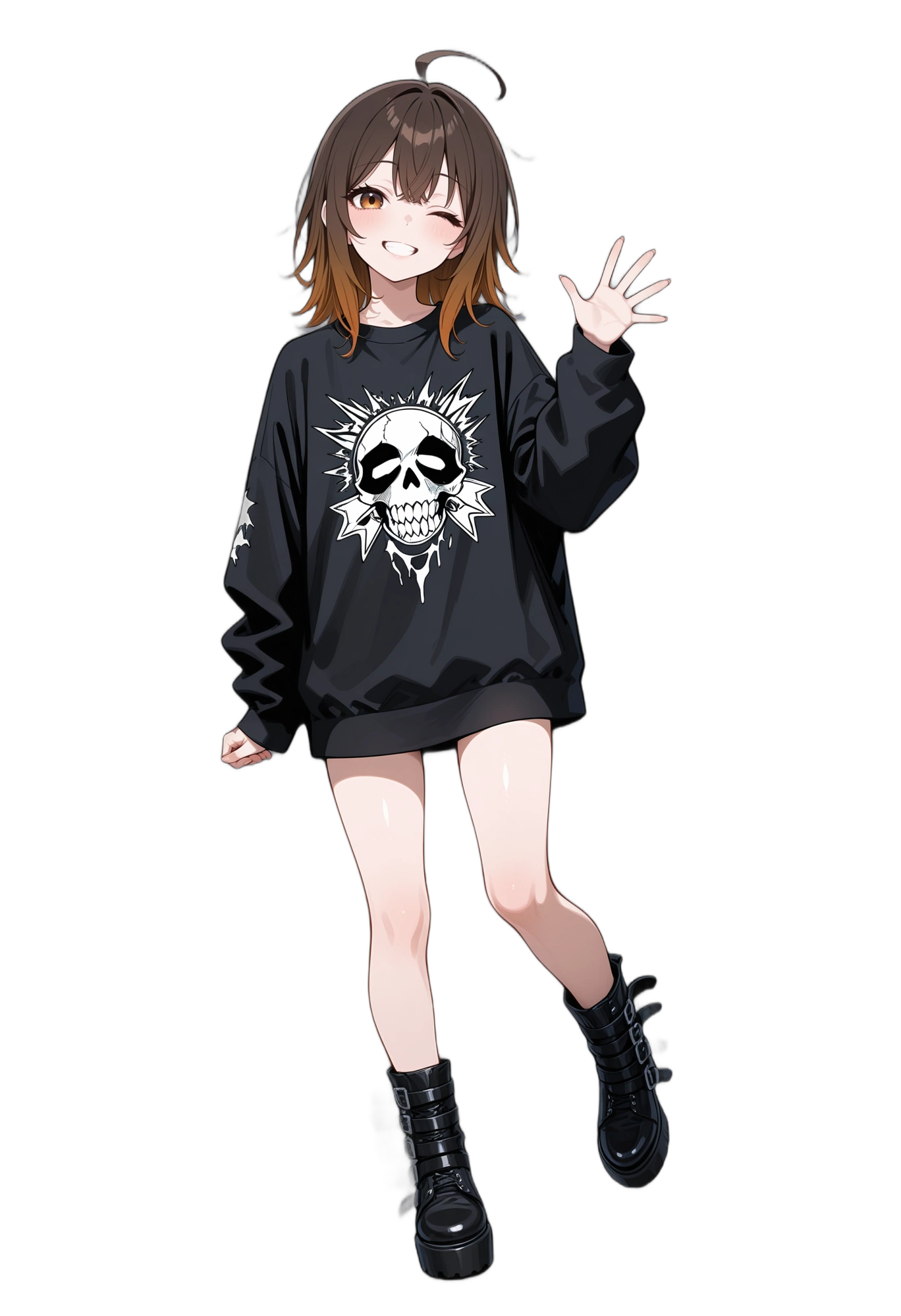 anime-browneyes-brownhair-smile-woman