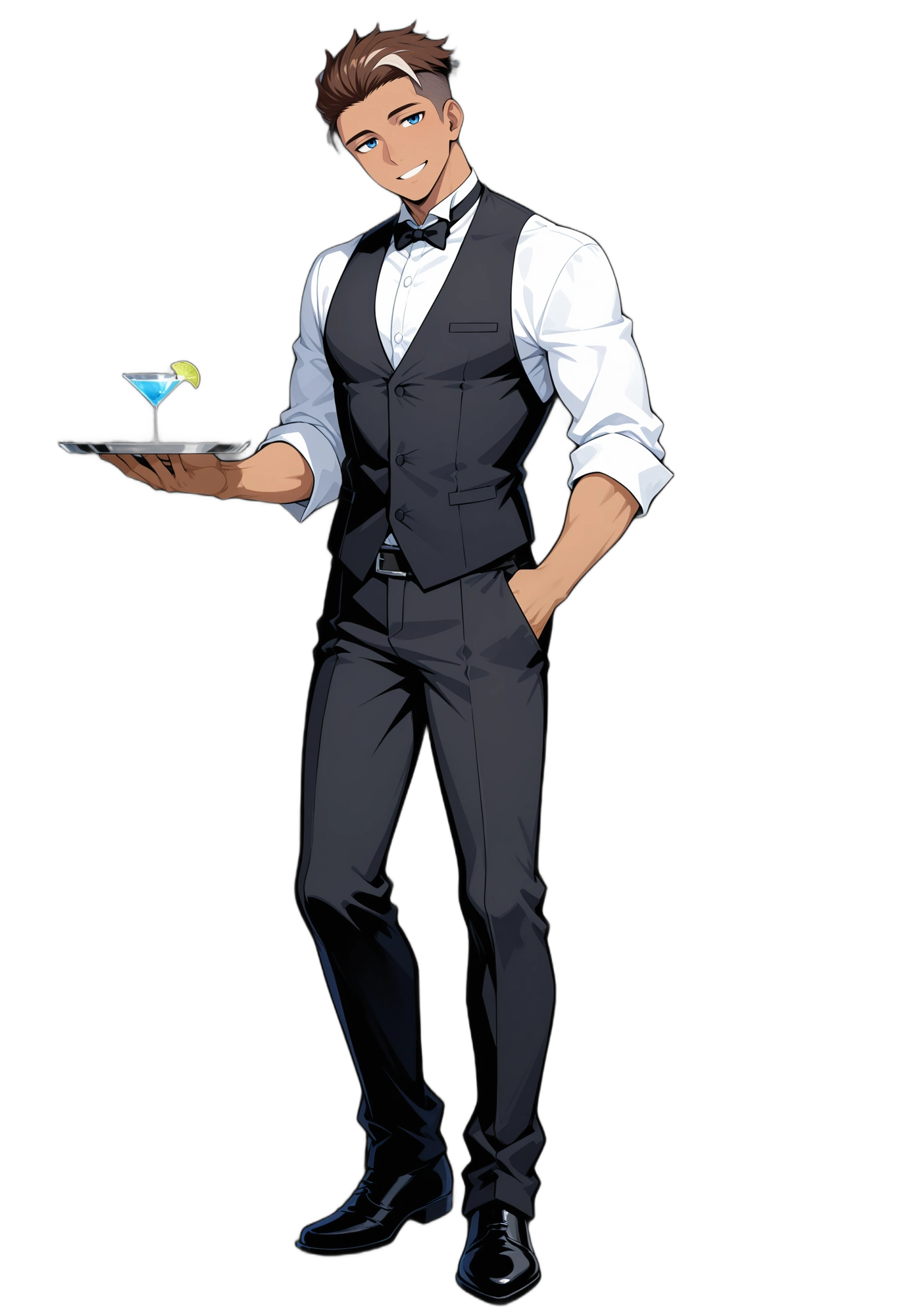anime-brownhair-blueeyes-whitehair-man