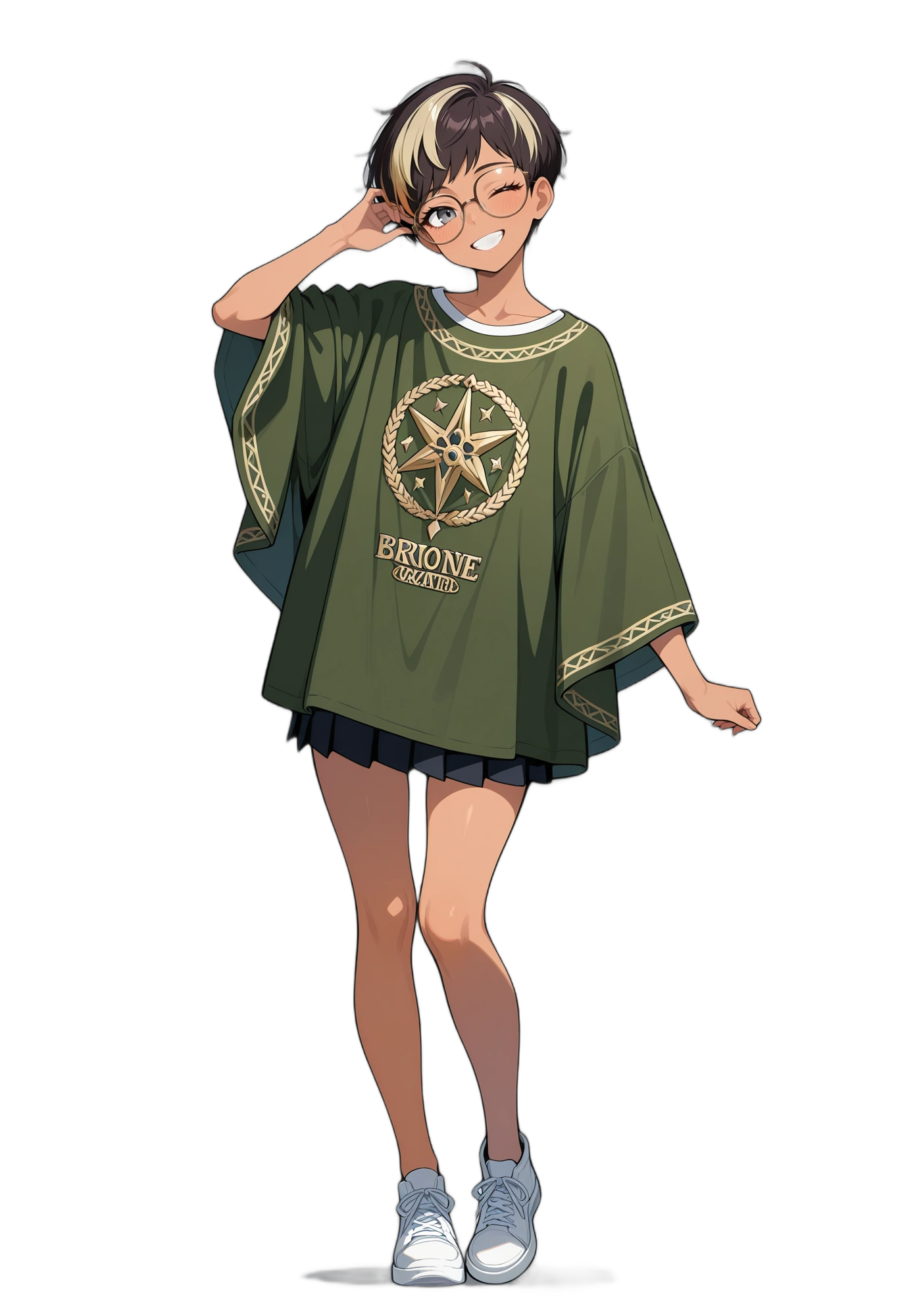 anime-brownhair-smile-oneeyeclosed-woman