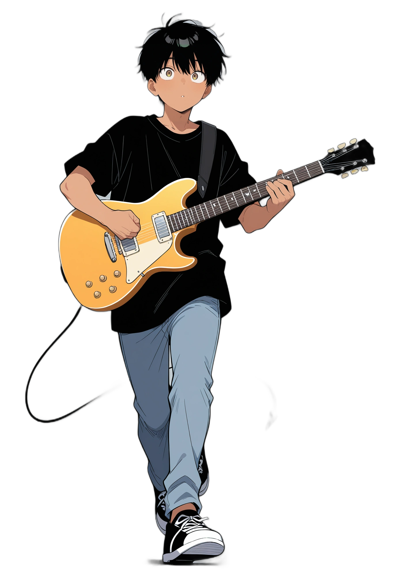 anime-denim-jeans-shorthair-man
