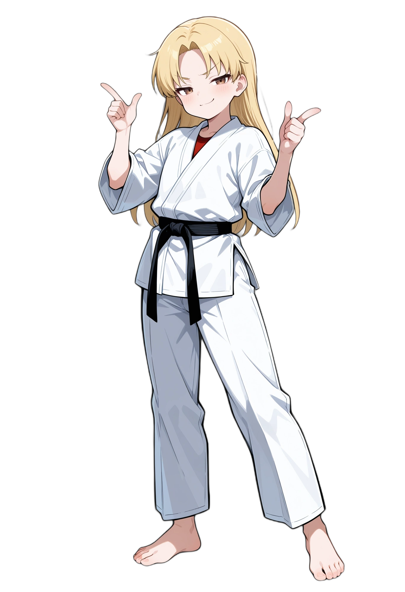anime-dougi-smile-blondehair-woman