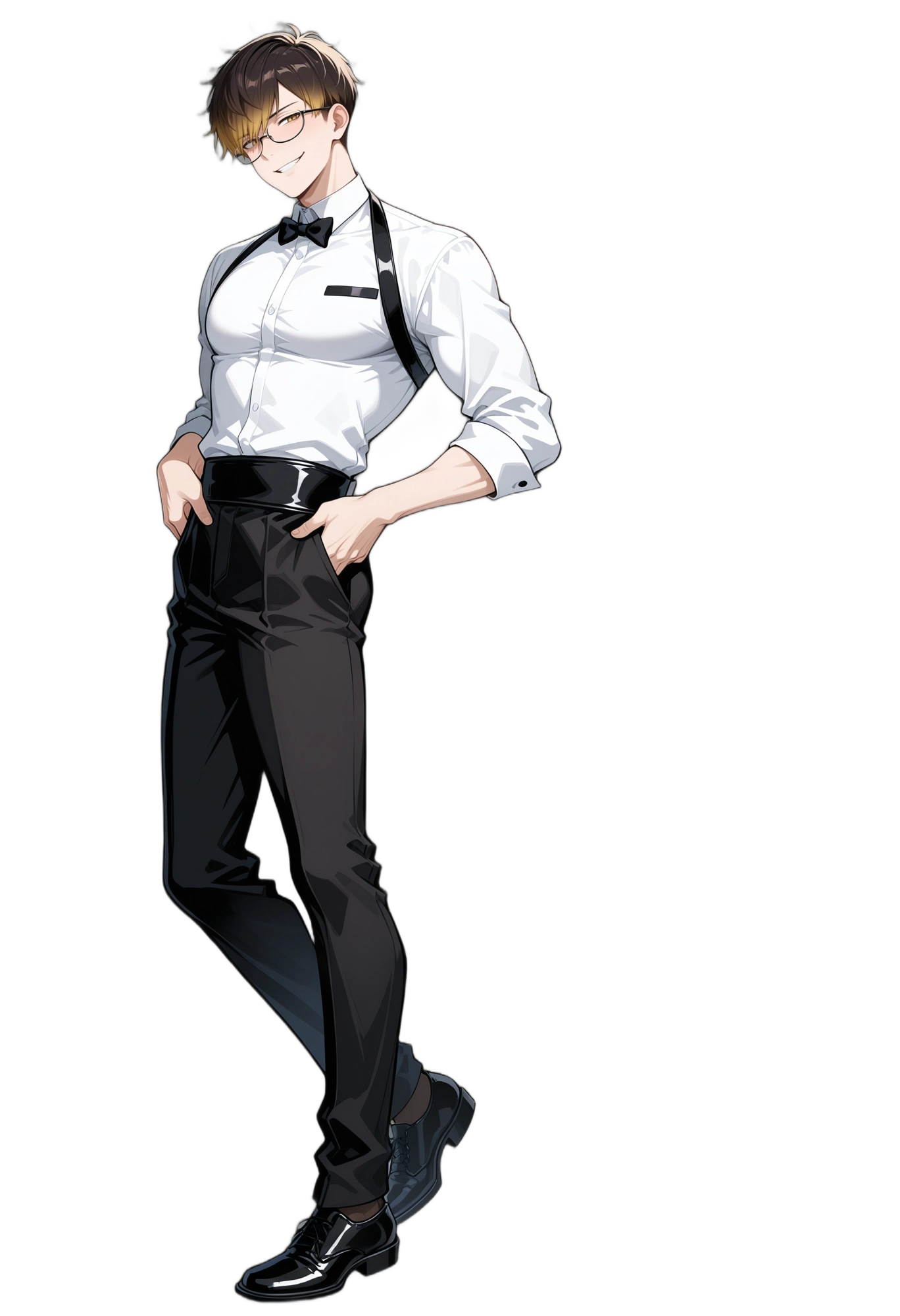 anime-glasses-pants-shorthair-man