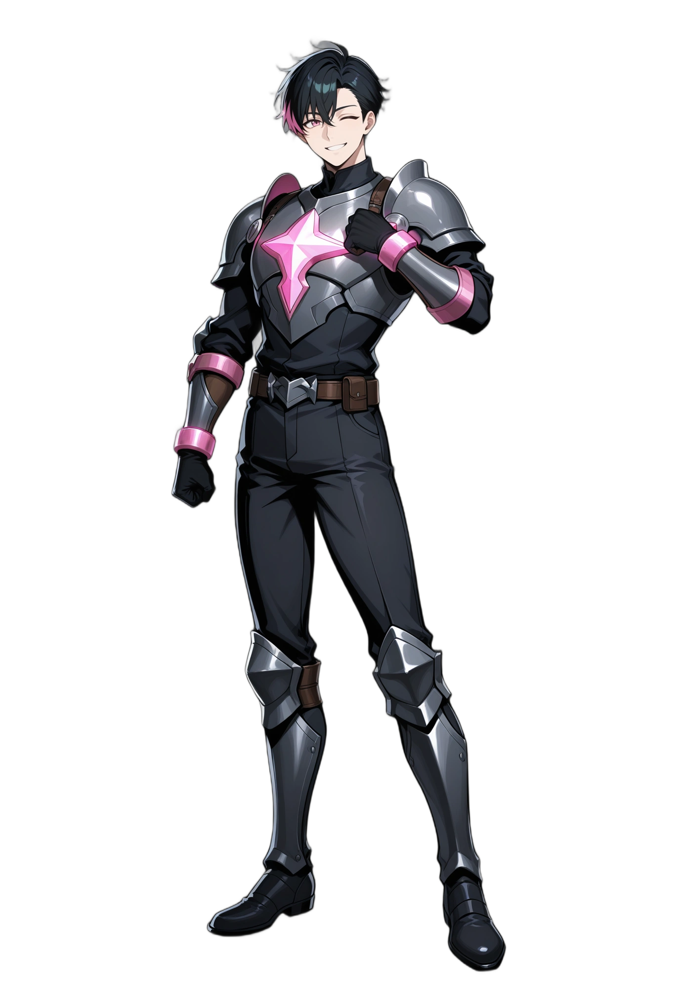 anime-gloves-shorthair-boots-man