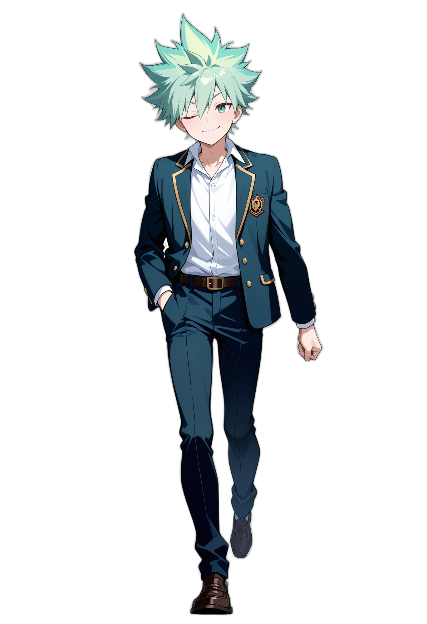 anime-greeneyes-collaredshirt-greenhair-man