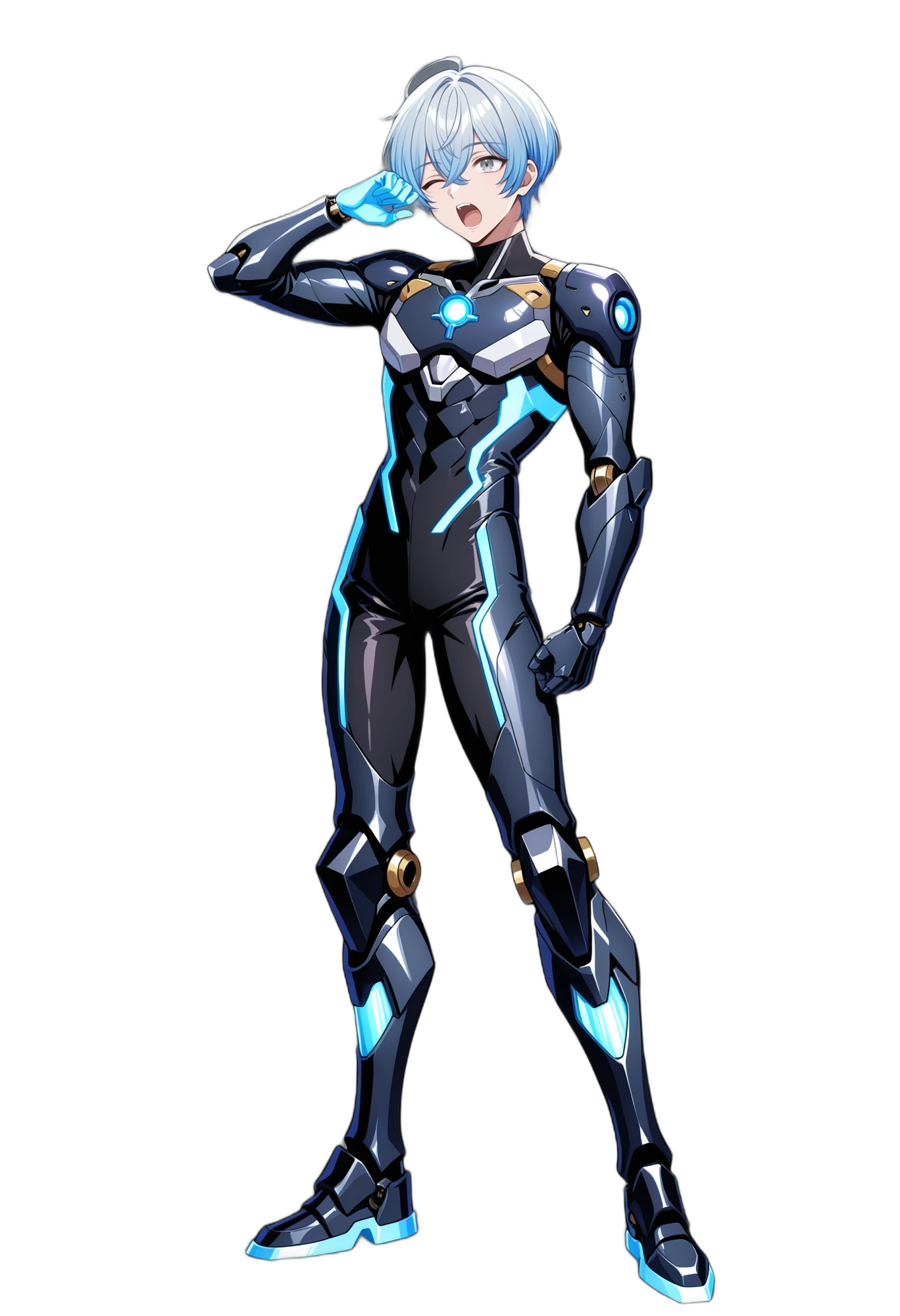 anime-greyeyes-bluehair-multicoloredhair-man