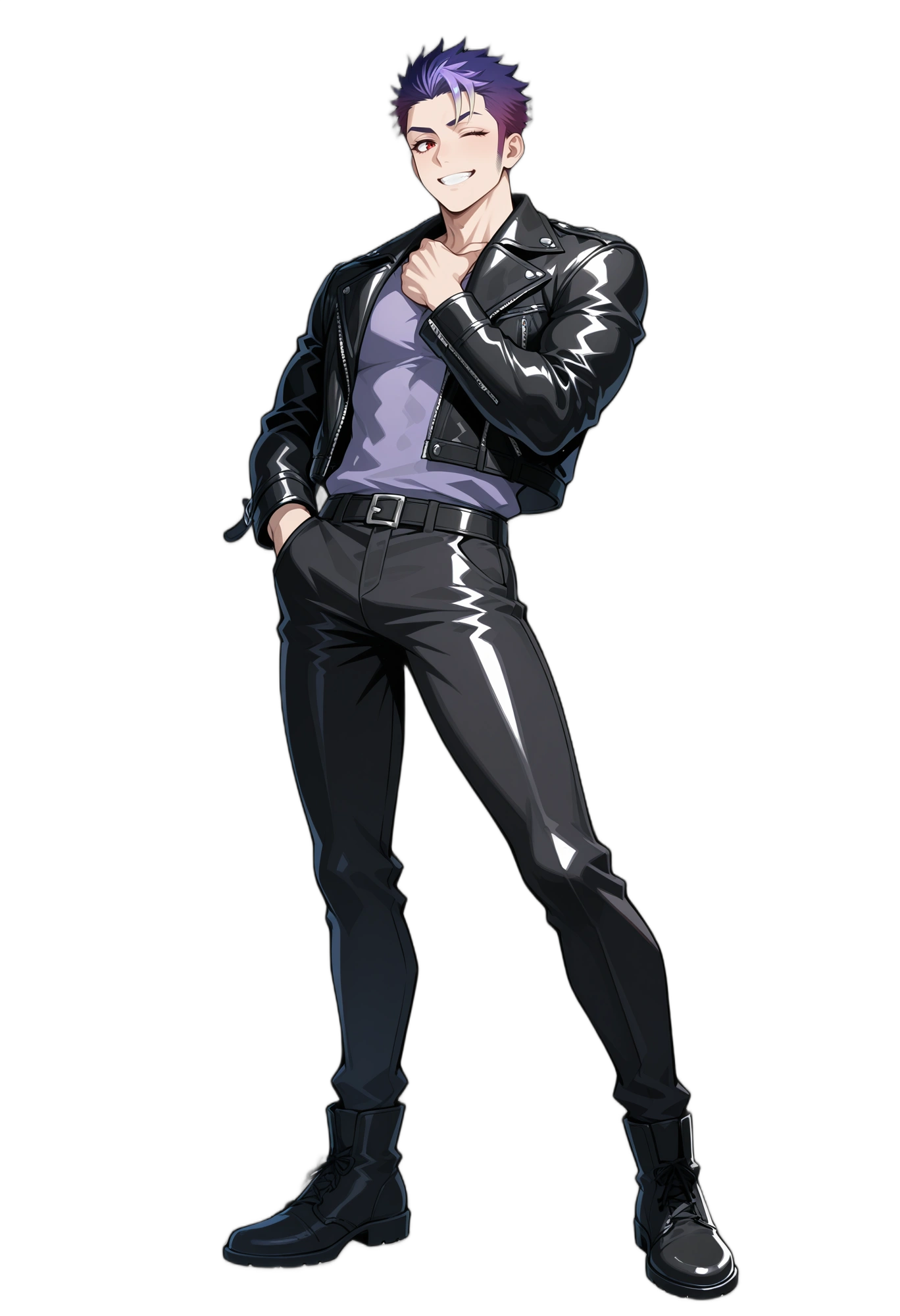 anime-handinpocket-belt-openclothes-man