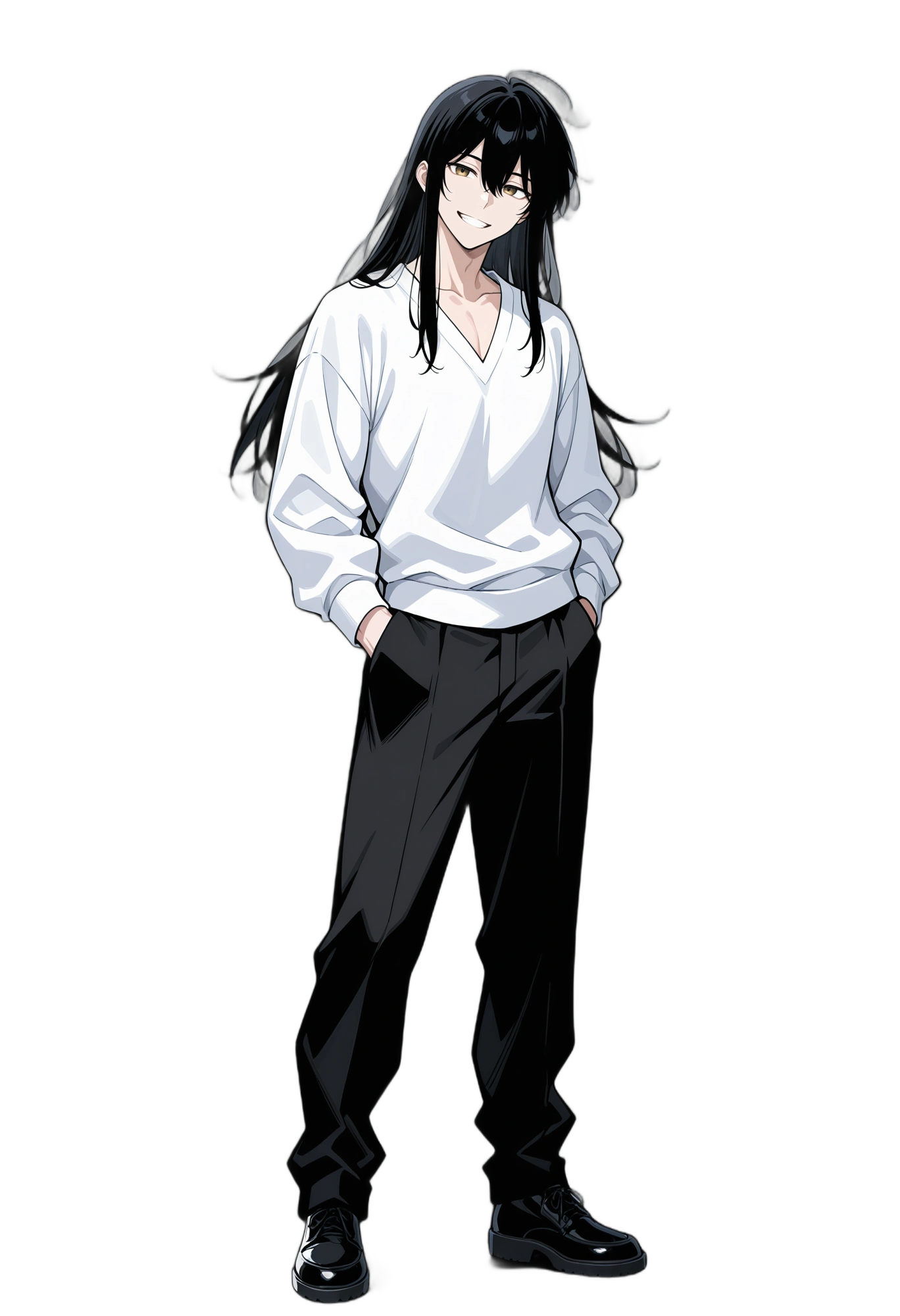 anime-handsinpockets-longsleeves-shirt-man