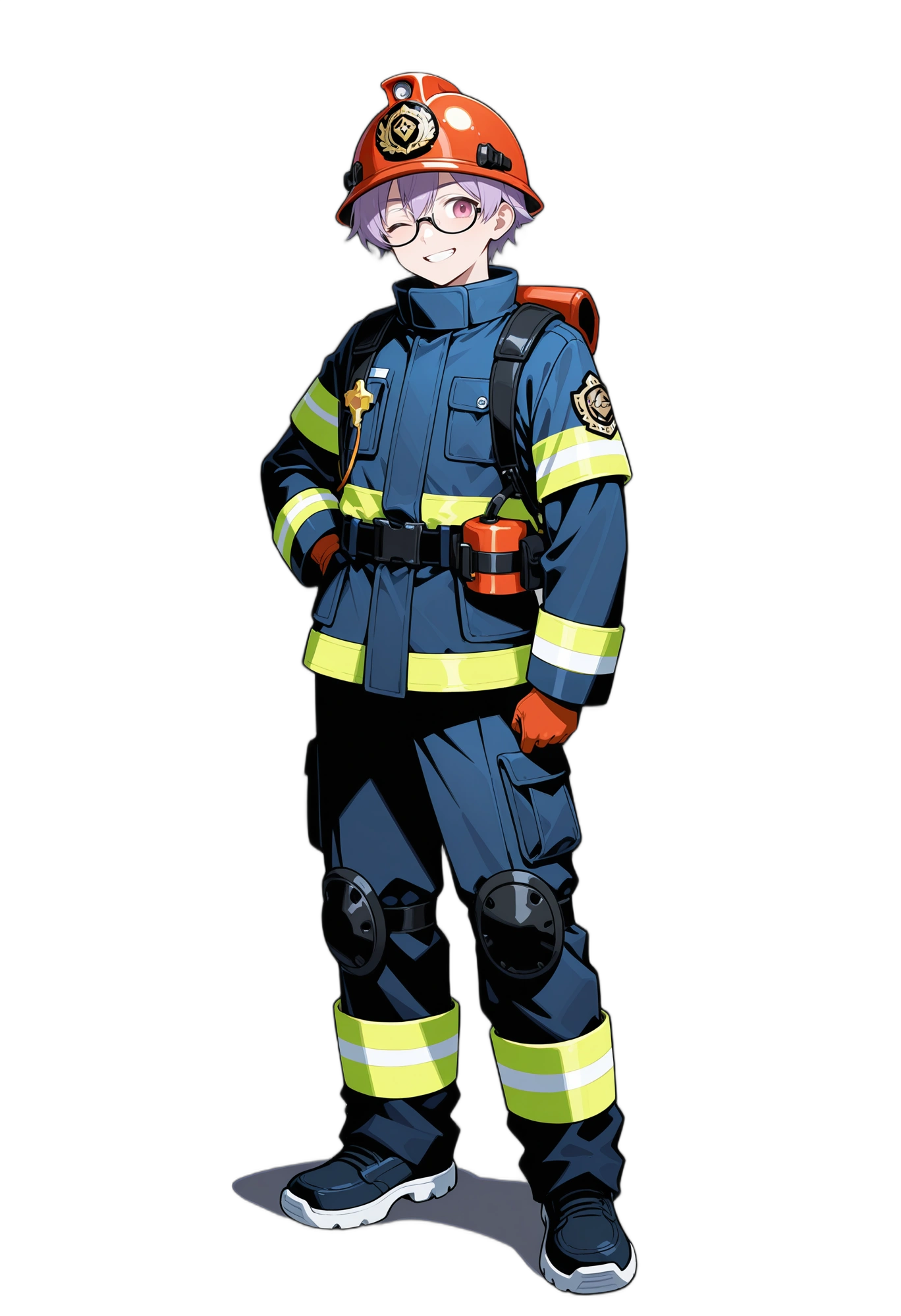 anime-helmet-gloves-shorthair-man