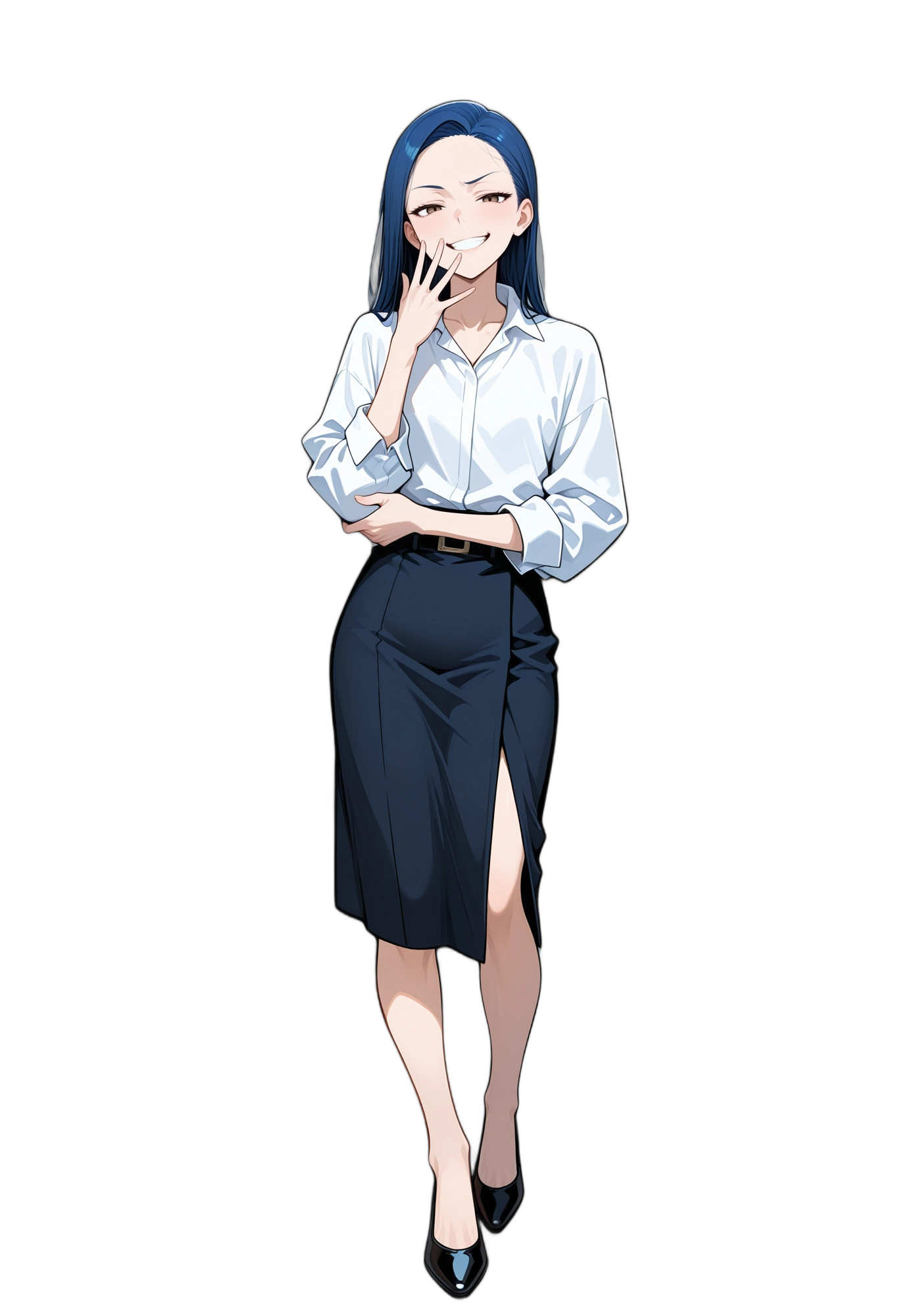 anime-highheels-longhair-collaredshirt-woman