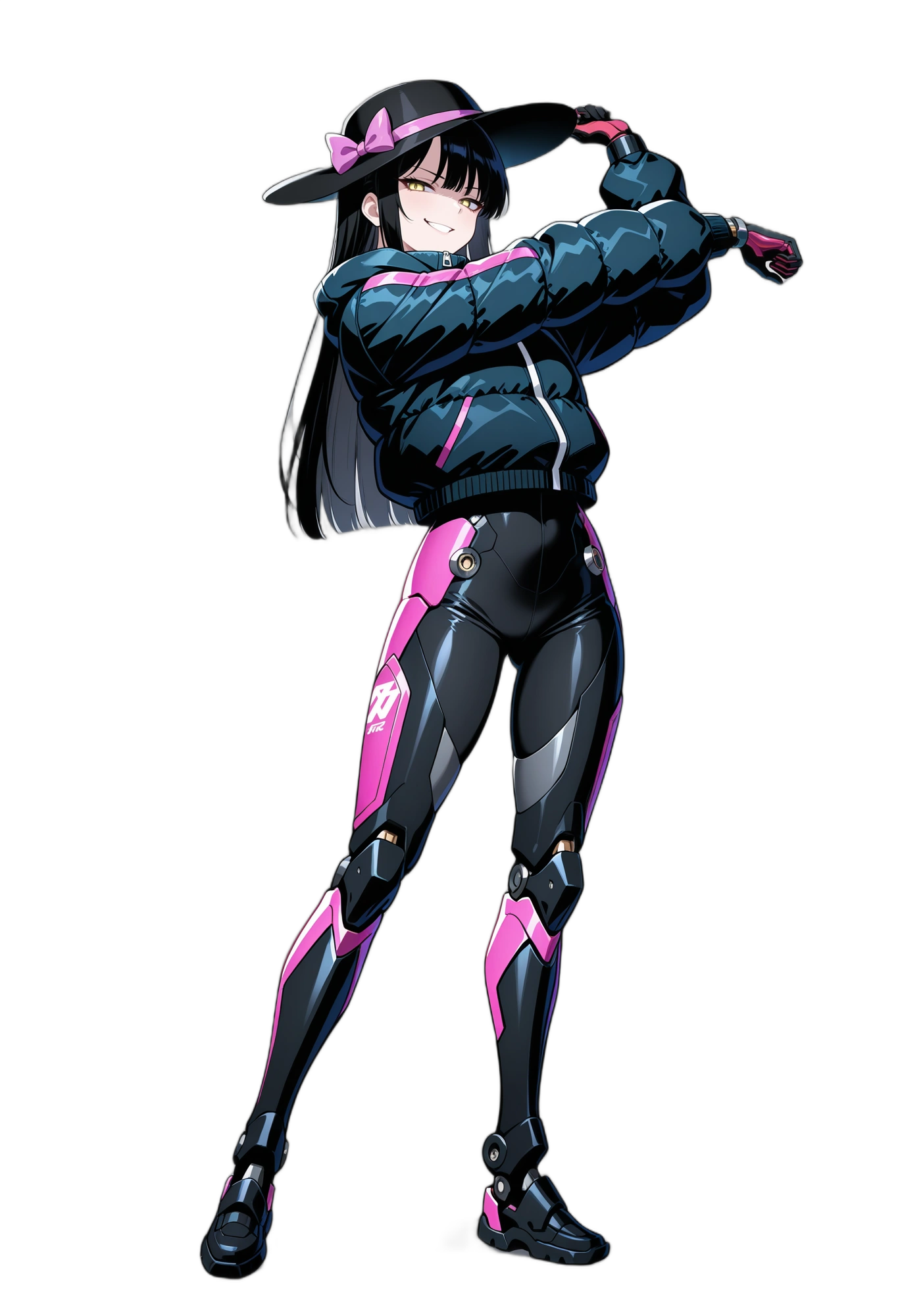 anime-jacket-gloves-hat-woman