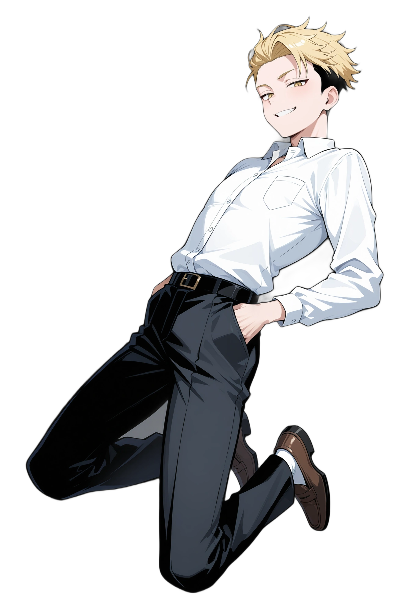 anime-multicoloredhair-collaredshirt-shirttuckedin-man