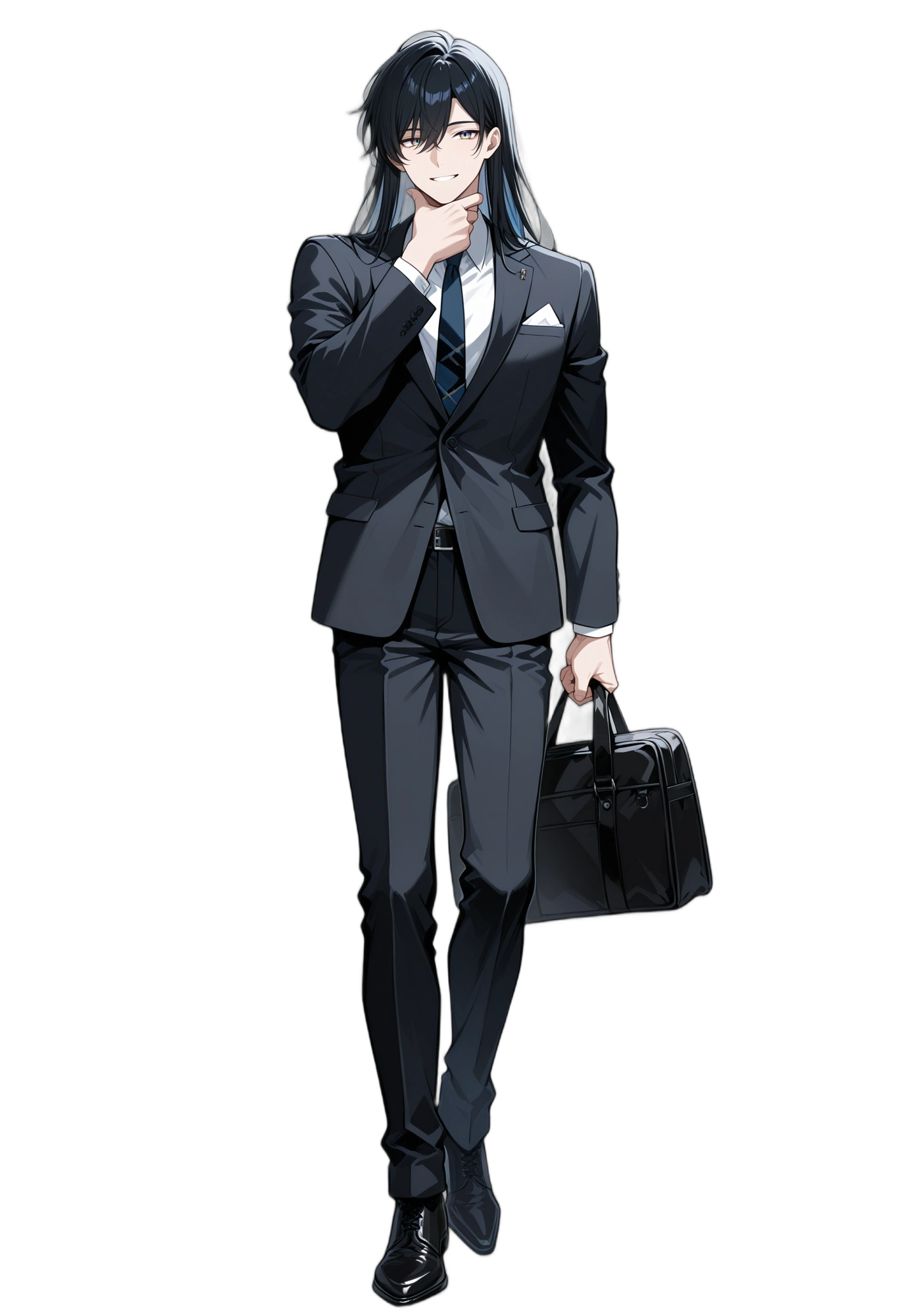 anime-multicoloredhair-mole-blackhair-man