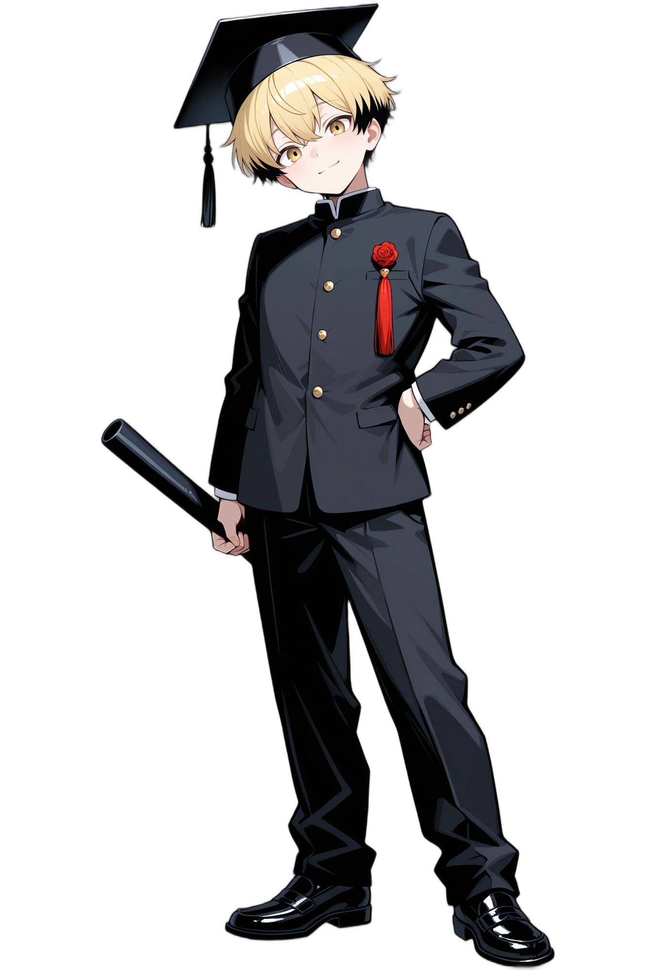 anime-multicoloredhair-smile-yelloweyes-man