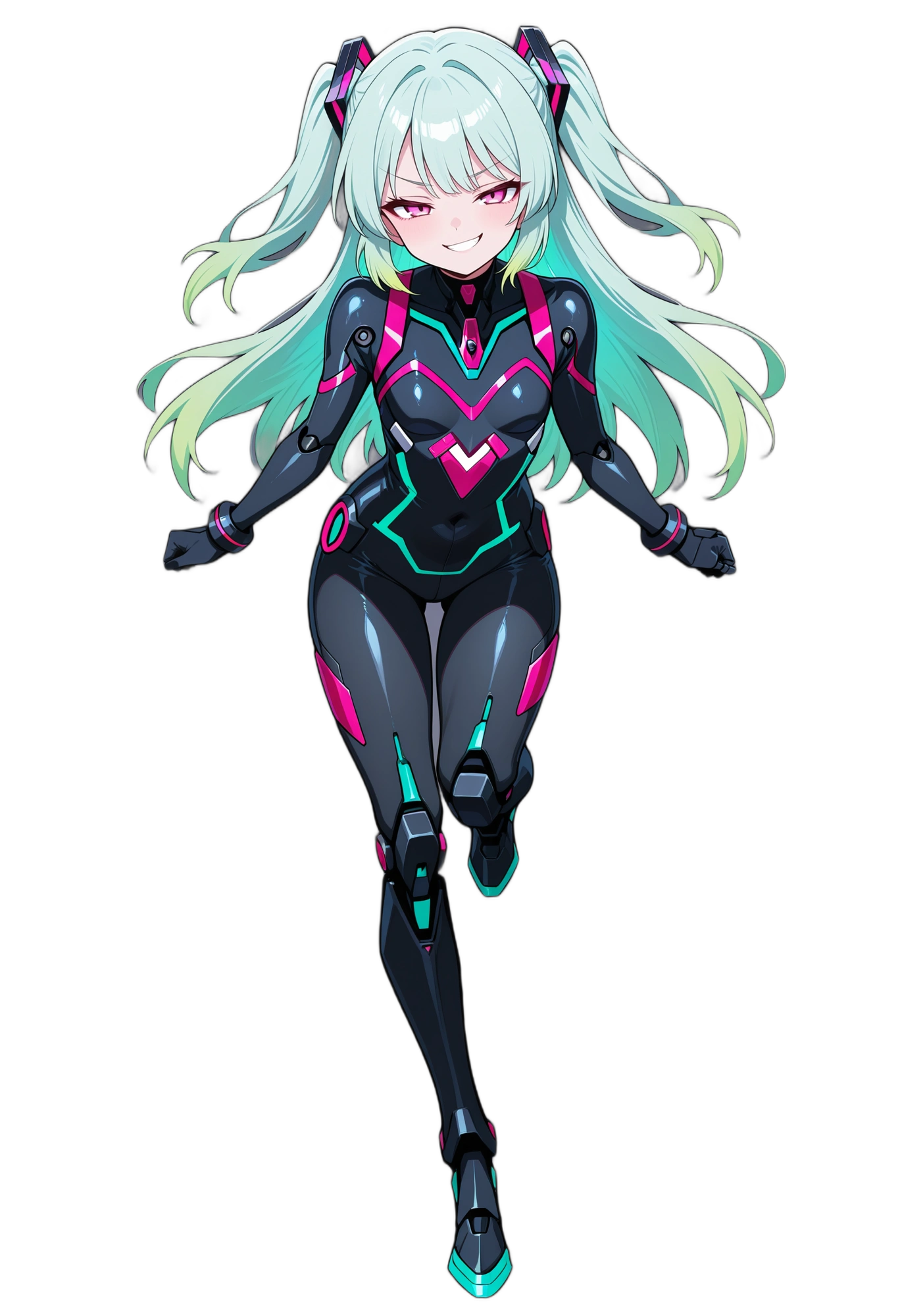 anime-multicoloredhair-smile-gradienthair-woman