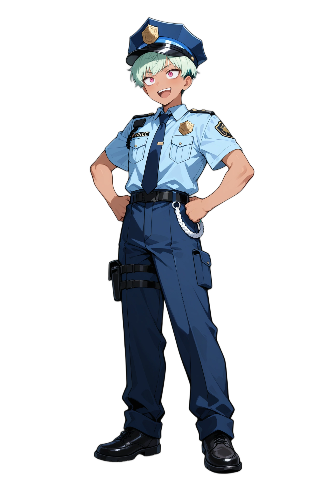 anime-necktie-greenhair-smile-man