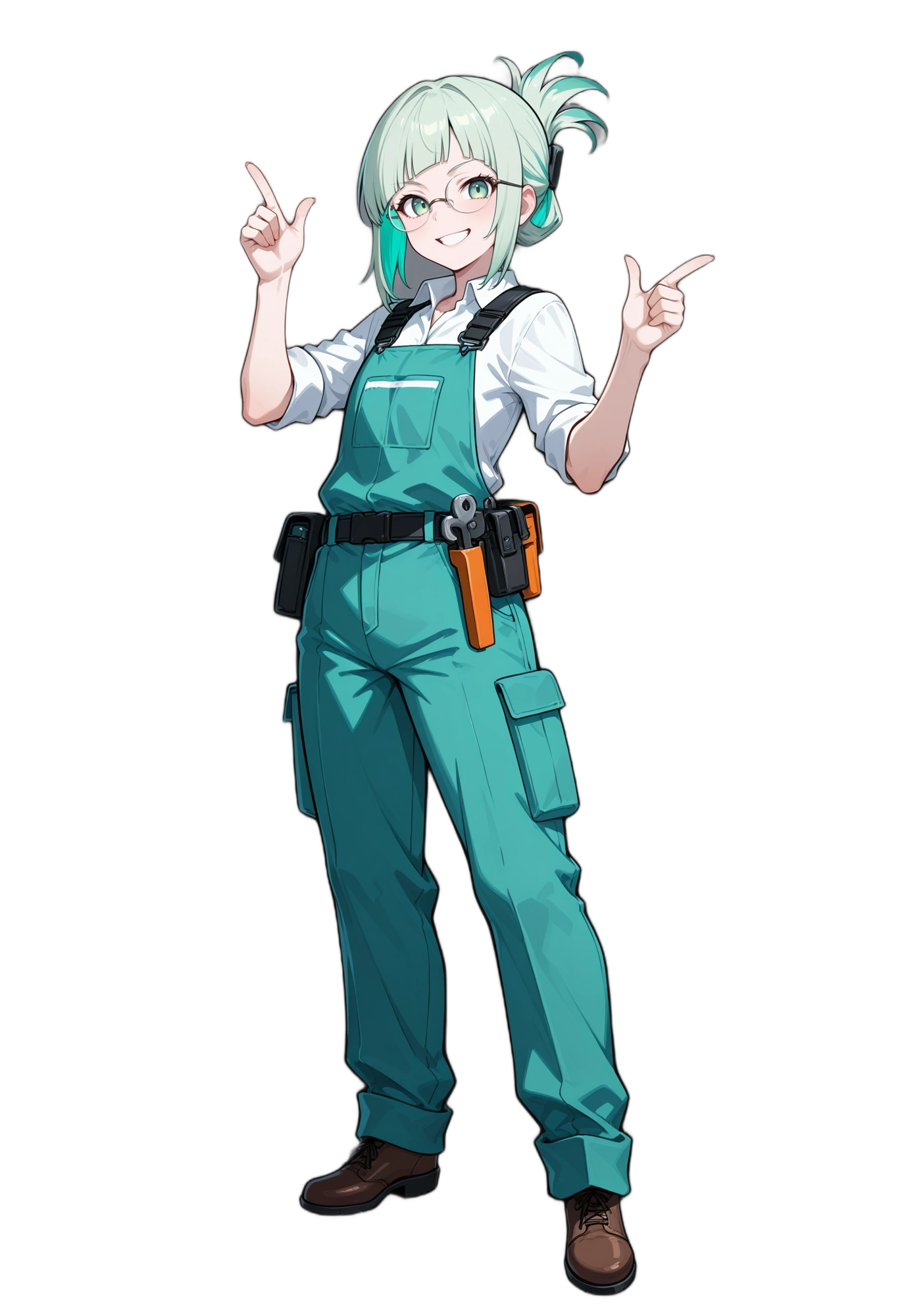 anime-overalls-foldedponytail-greenhair-woman