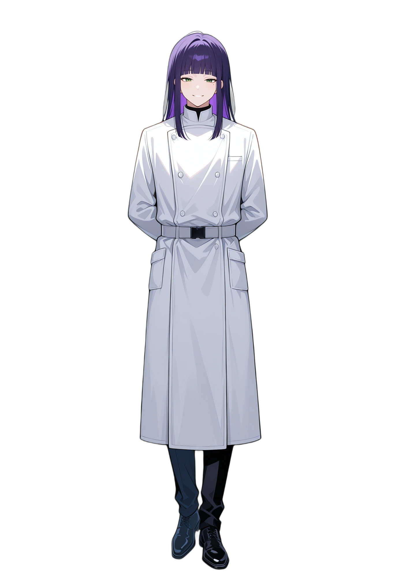 anime-pants-coat-belt-woman