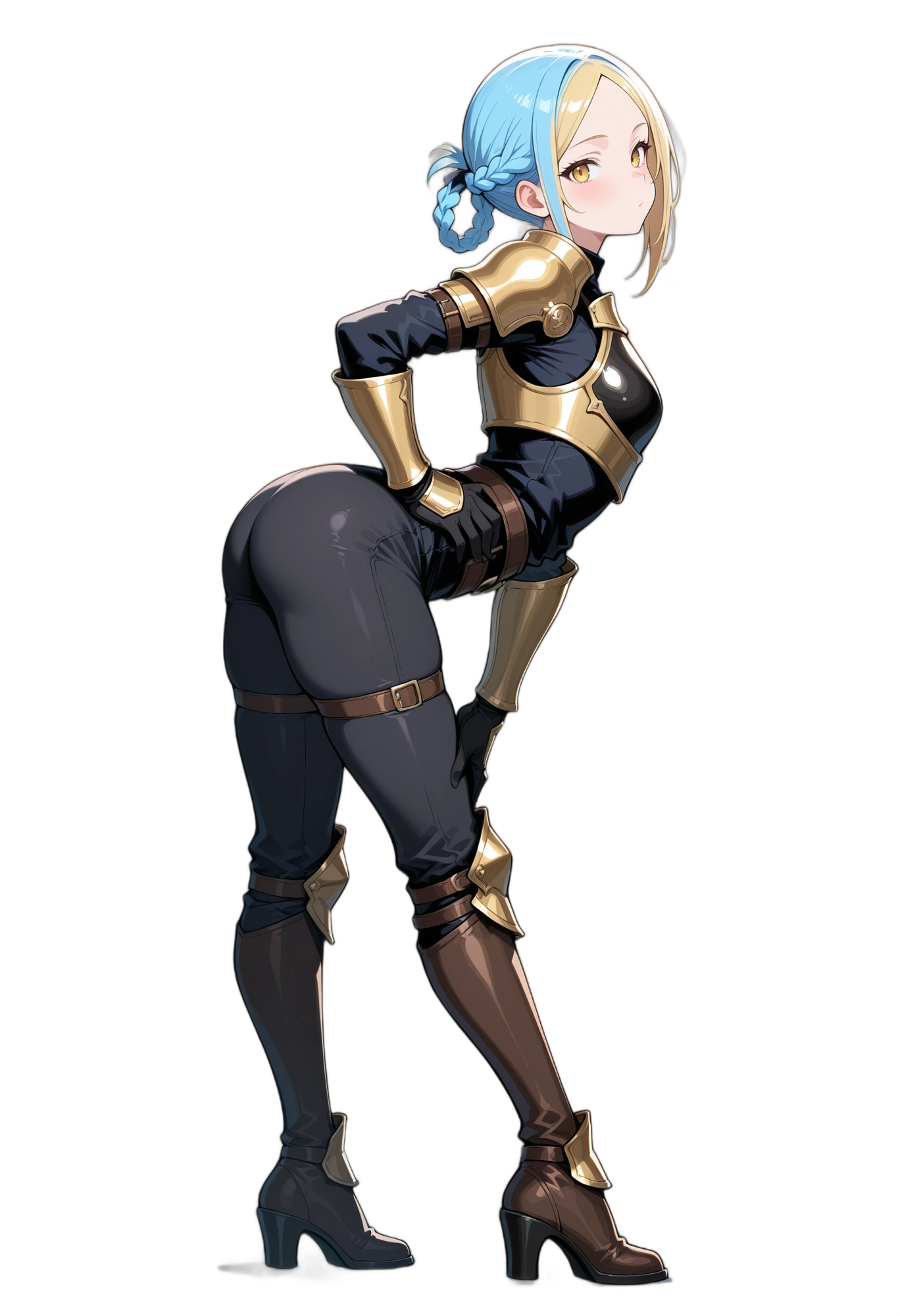 anime-partedbangs-armor-braid-woman
