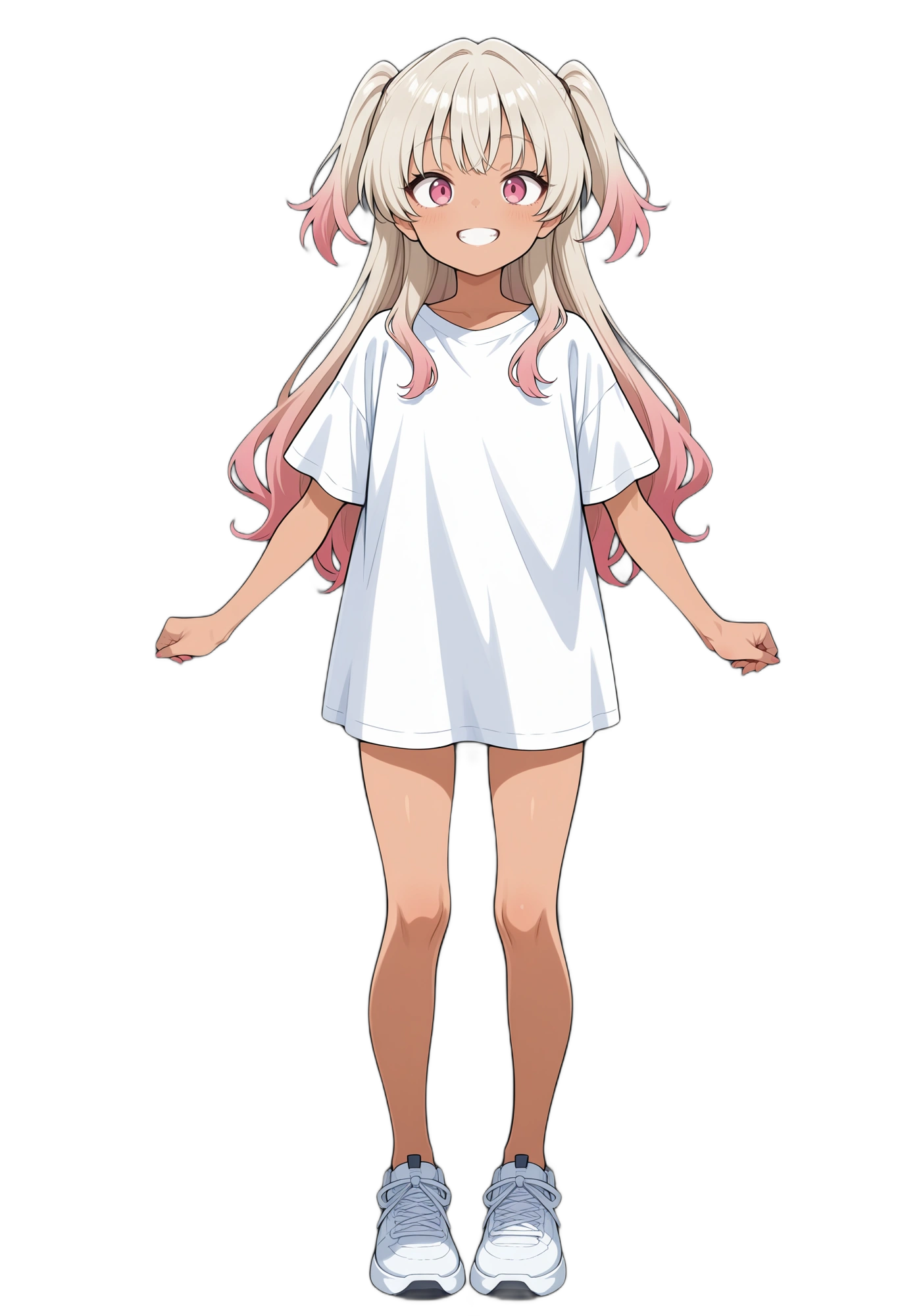 anime-pinkhair-sneakers-darkskin-woman