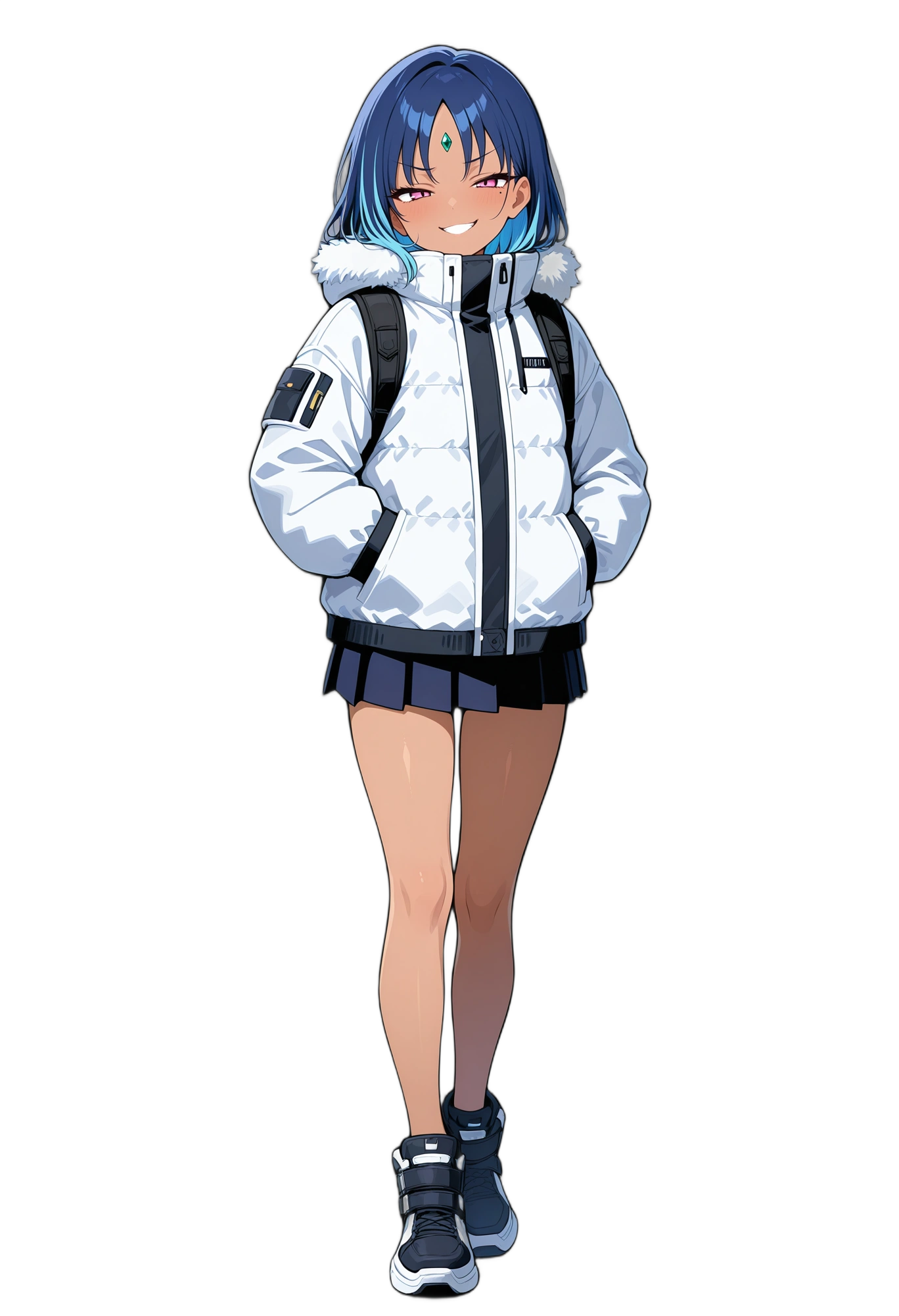 anime-pleatedskirt-blackfootwear-sneakers-woman