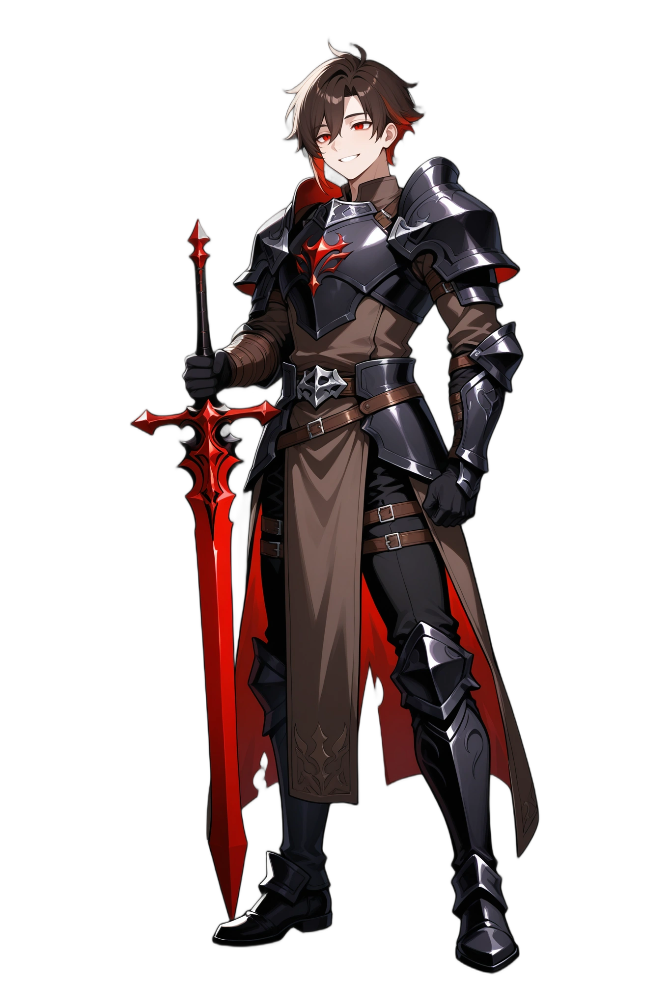 anime-redhair-brownhair-breastplate-man