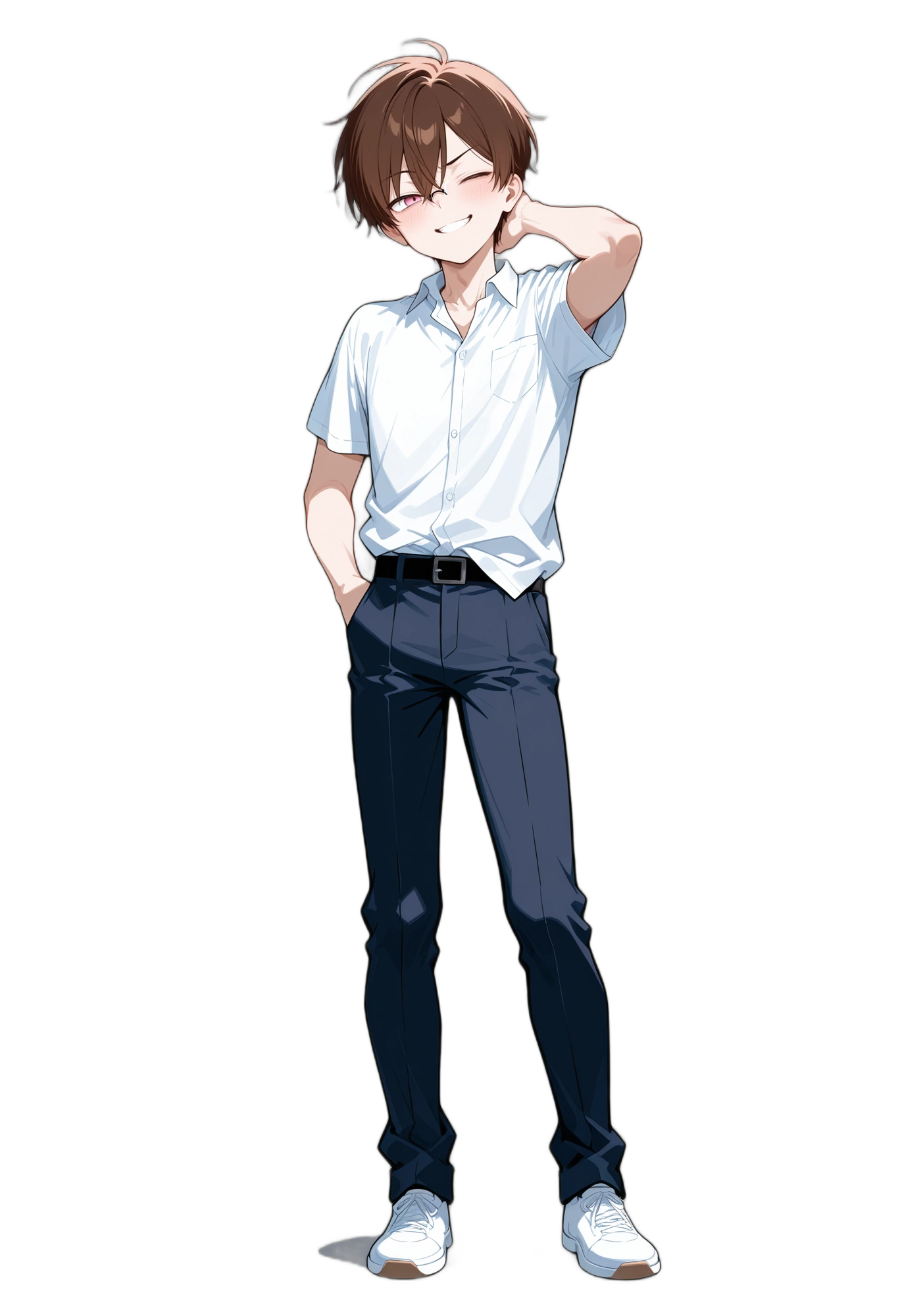 anime-shirt-whitefootwear-pants-man