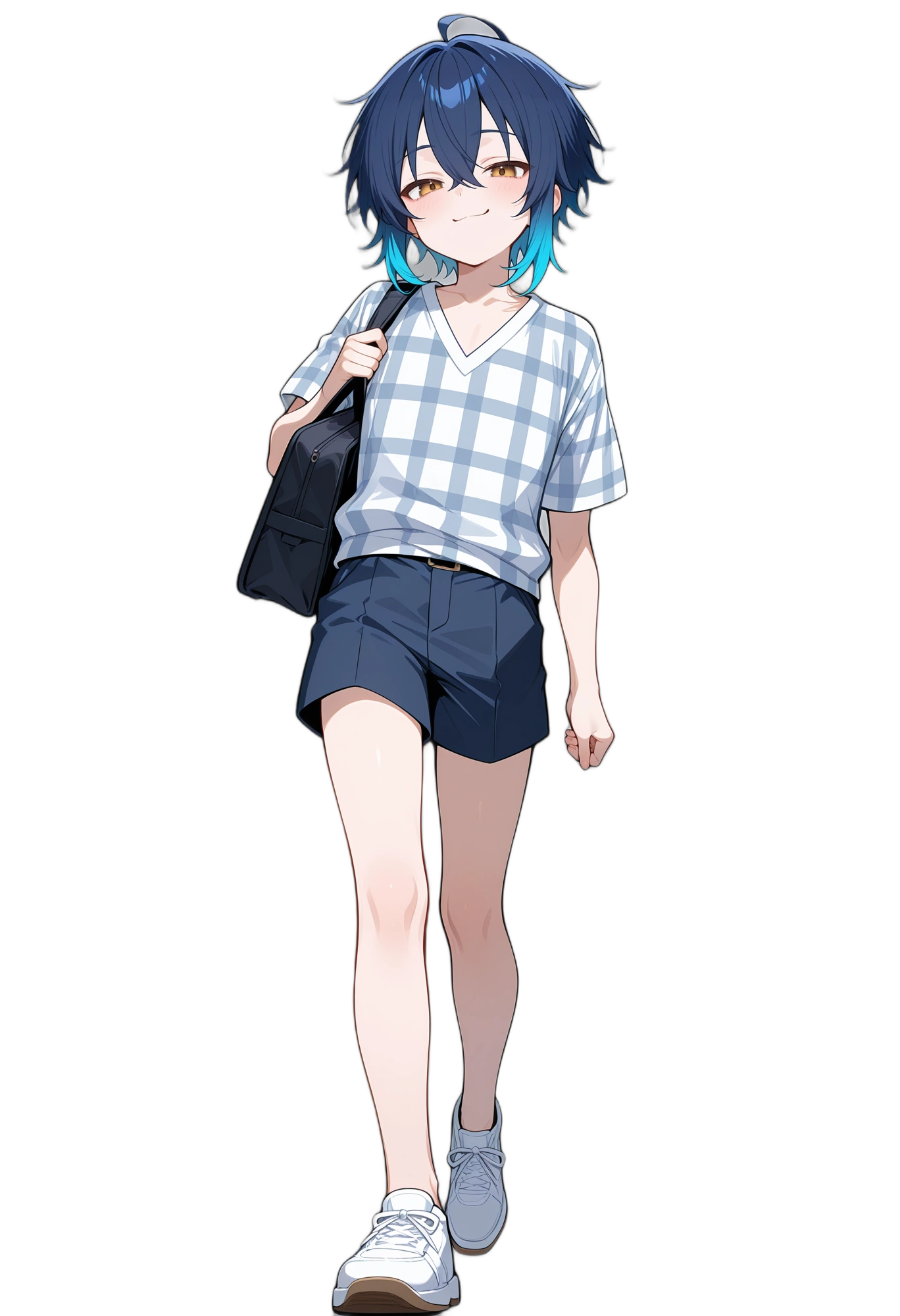 anime-shirt-shorts-shorthair-man