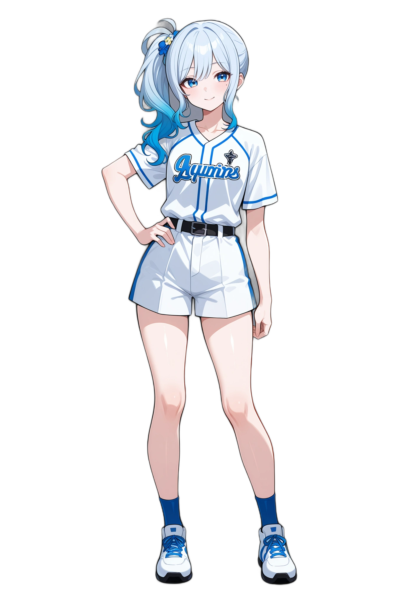anime-shirt-belt-baseballuniform-woman