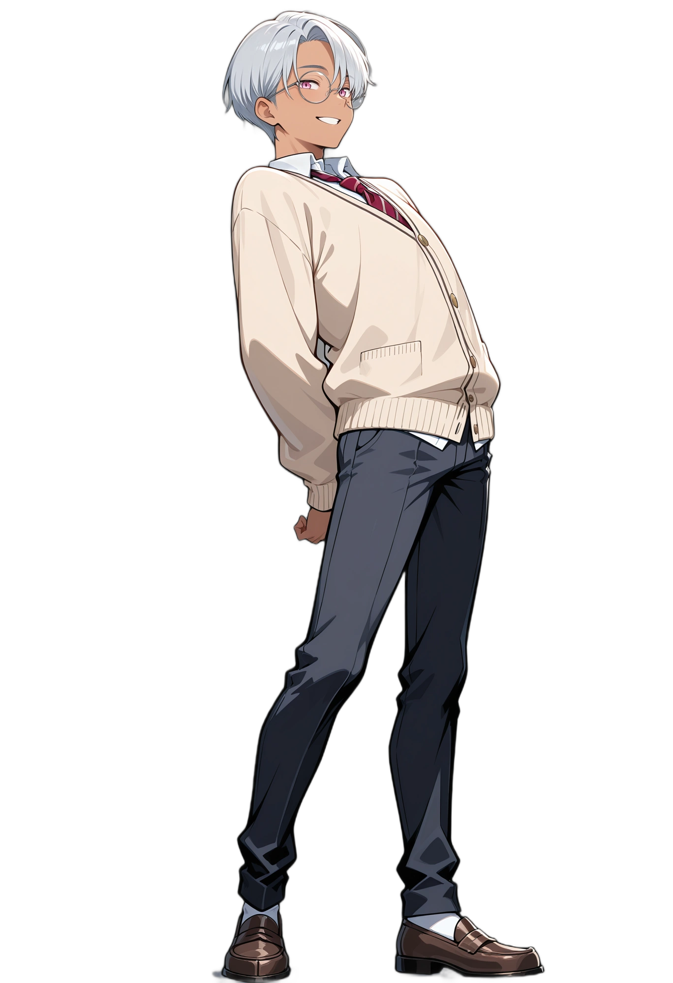 anime-shorthair-glasses-pants-man