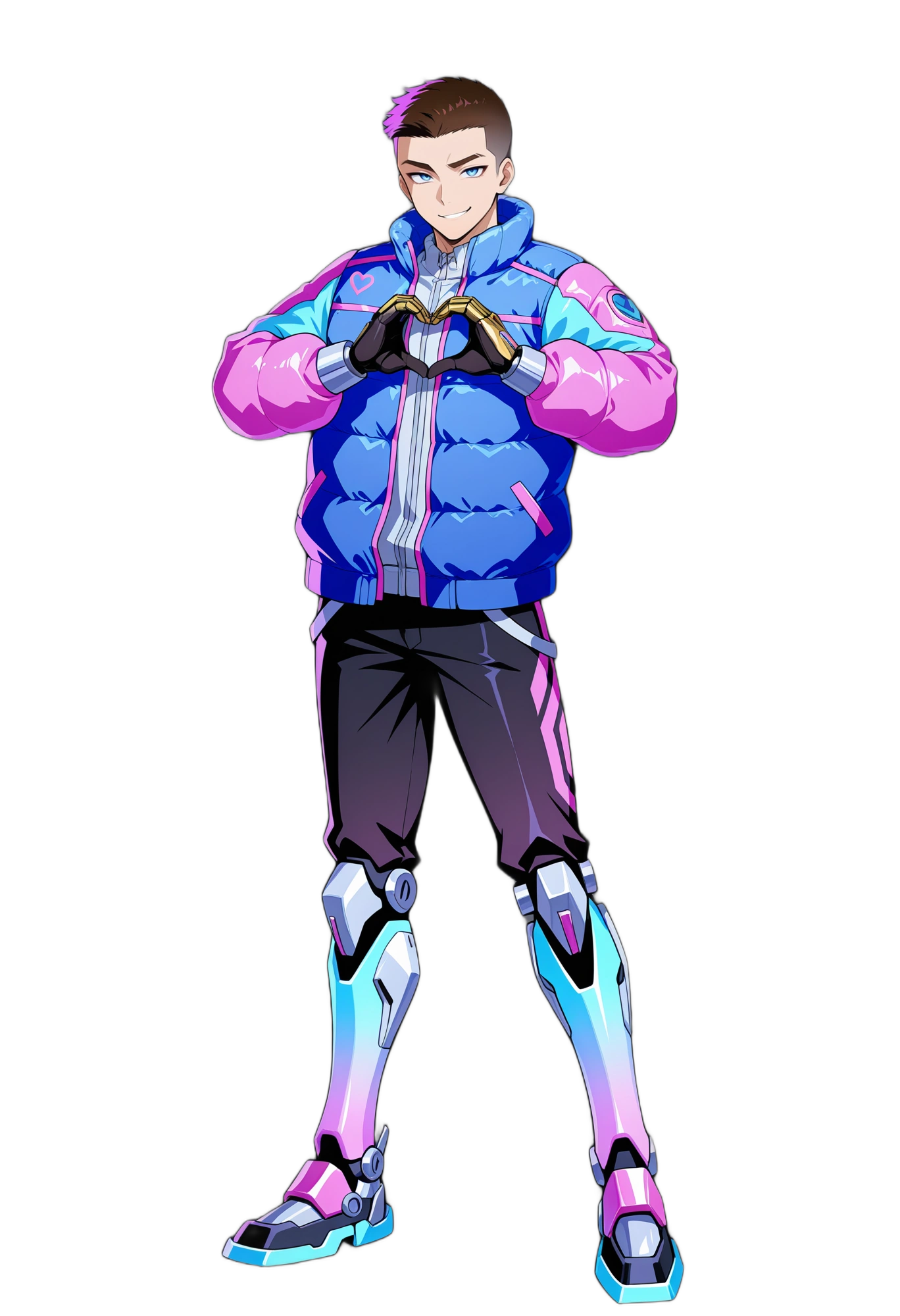 anime-shorthair-gloves-blackpants-man