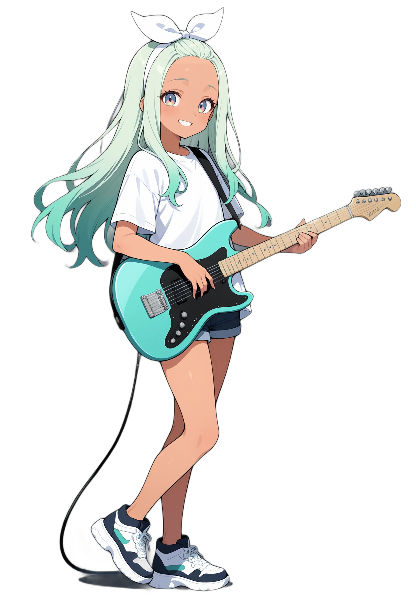 anime-shorts-shortsleeves-hairband-woman