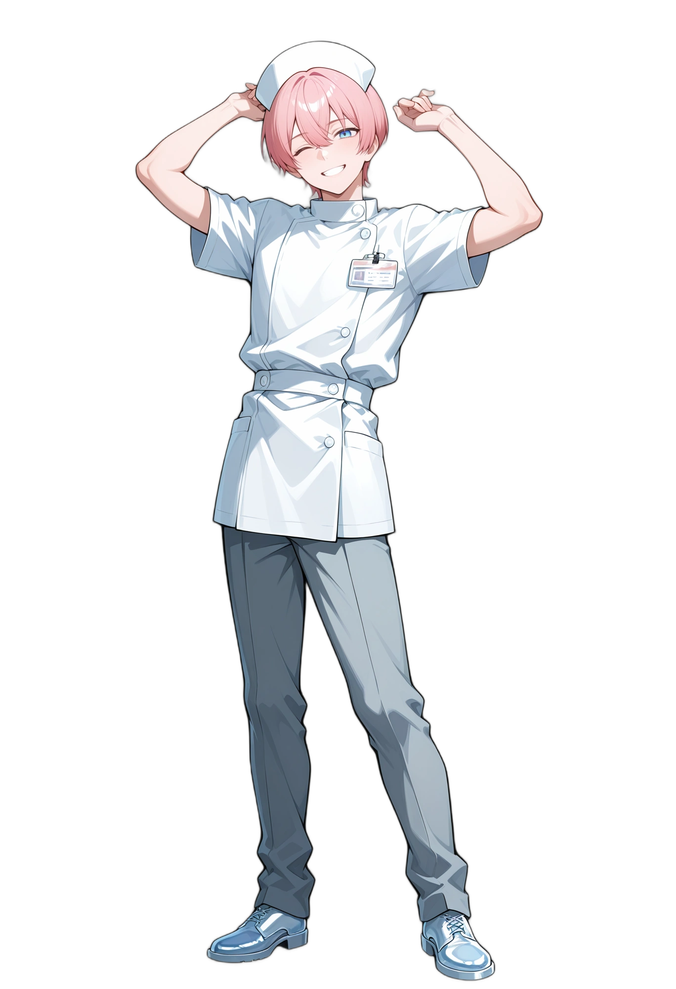 anime-shortsleeves-pants-whiteshirt-man