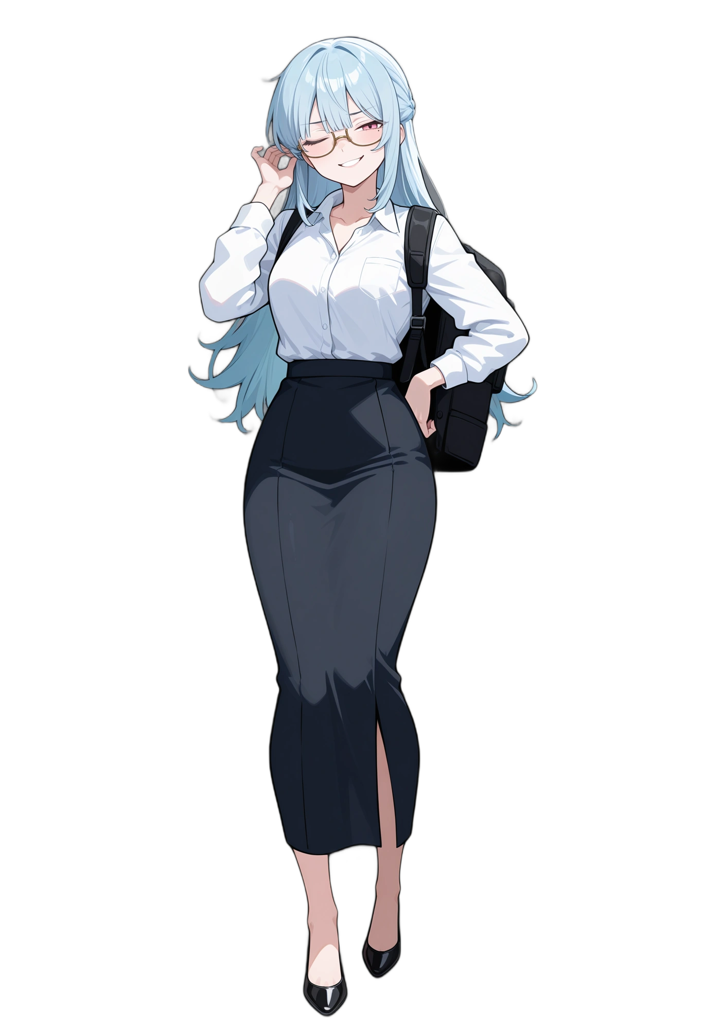 anime-skirt-longhair-shirttuckedin-woman