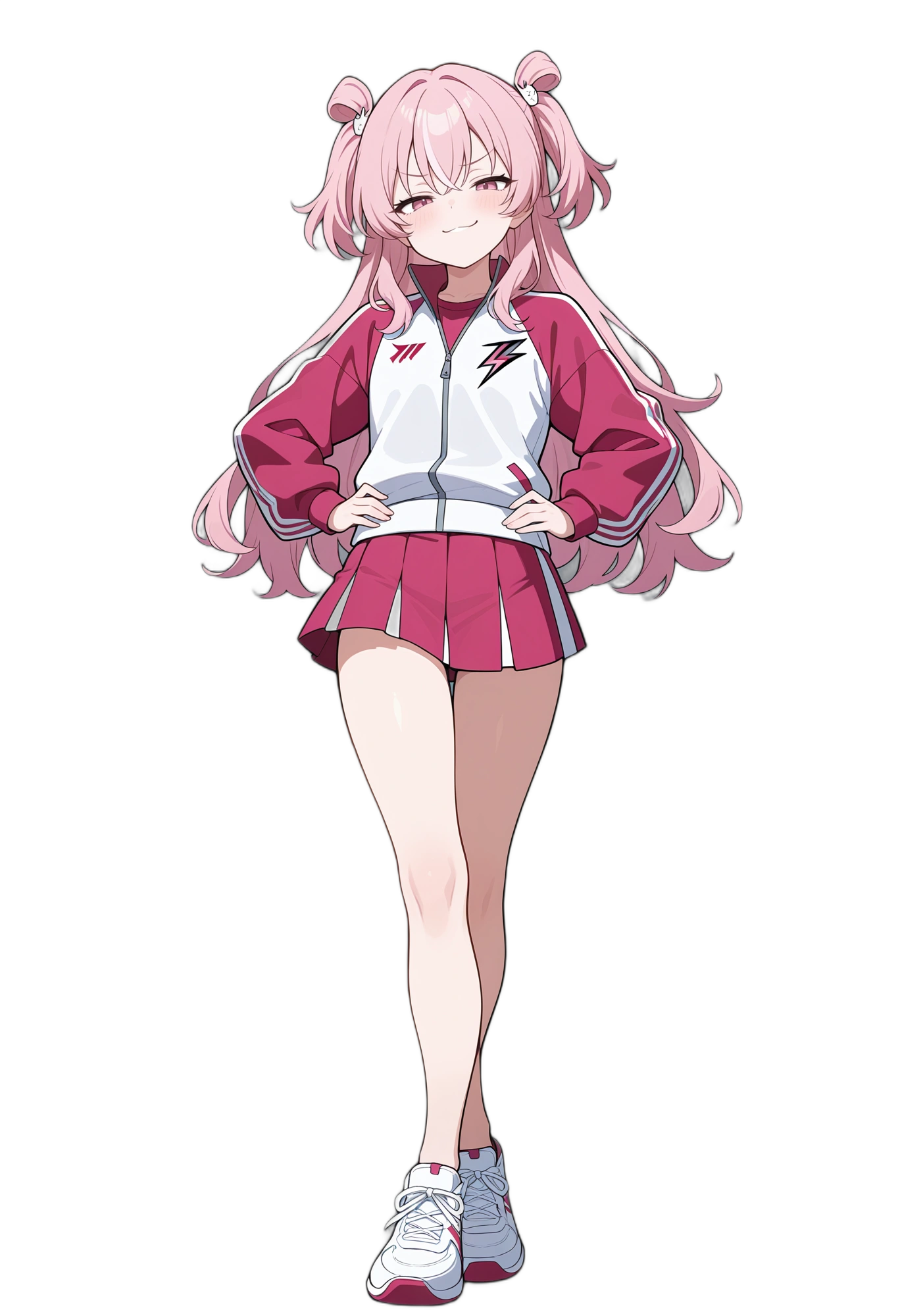 anime-skirt-smile-longhair-woman
